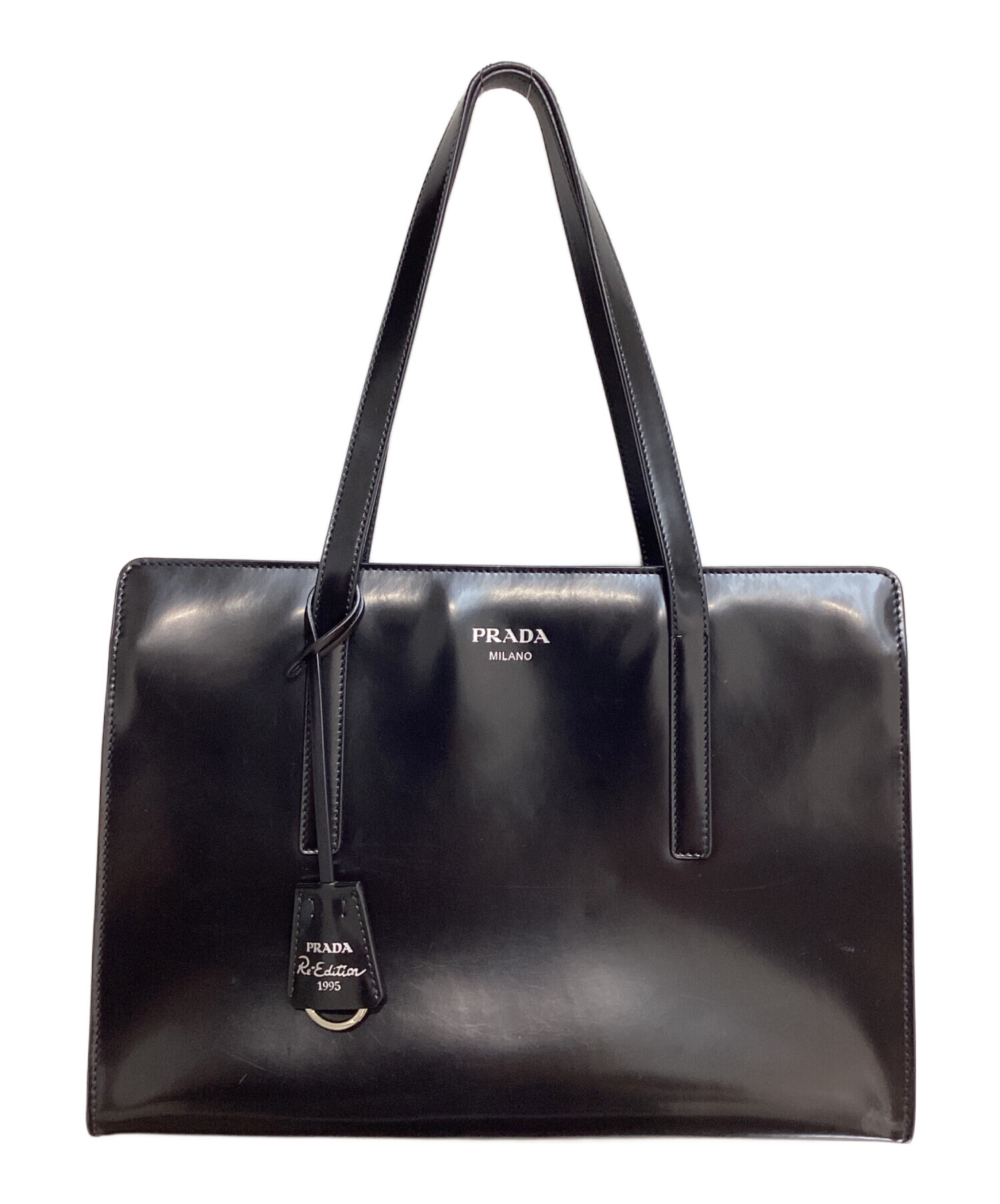 中古・古着通販】PRADA (プラダ) ブラッシュドレザートートバッグ ブラック｜ブランド・古着通販 トレファク公式【TREFAC  FASHION】スマホサイト