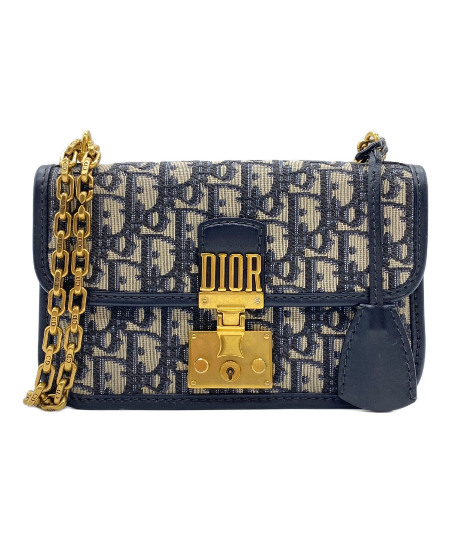 中古・古着通販】Christian Dior (クリスチャン ディオール) アディクト フラップチェーンショルダーバッグ ネイビー｜ブランド・古着通販  トレファク公式【TREFAC FASHION】スマホサイト