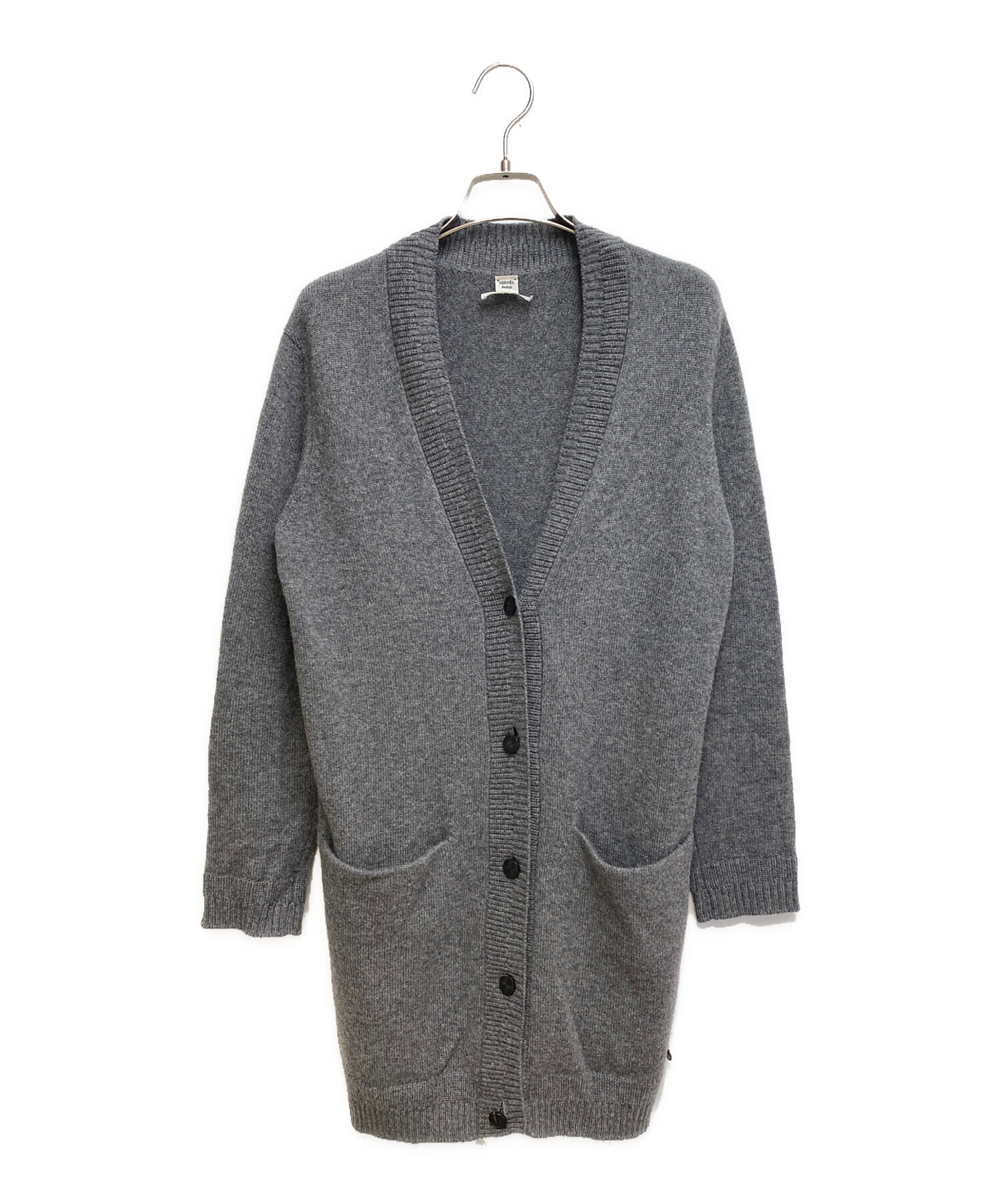 中古・古着通販】HERMES (エルメス) CASHMERE LONG CARDIGAN（カシミヤロングカーディガン） グレー  サイズ:34｜ブランド・古着通販 トレファク公式【TREFAC FASHION】スマホサイト