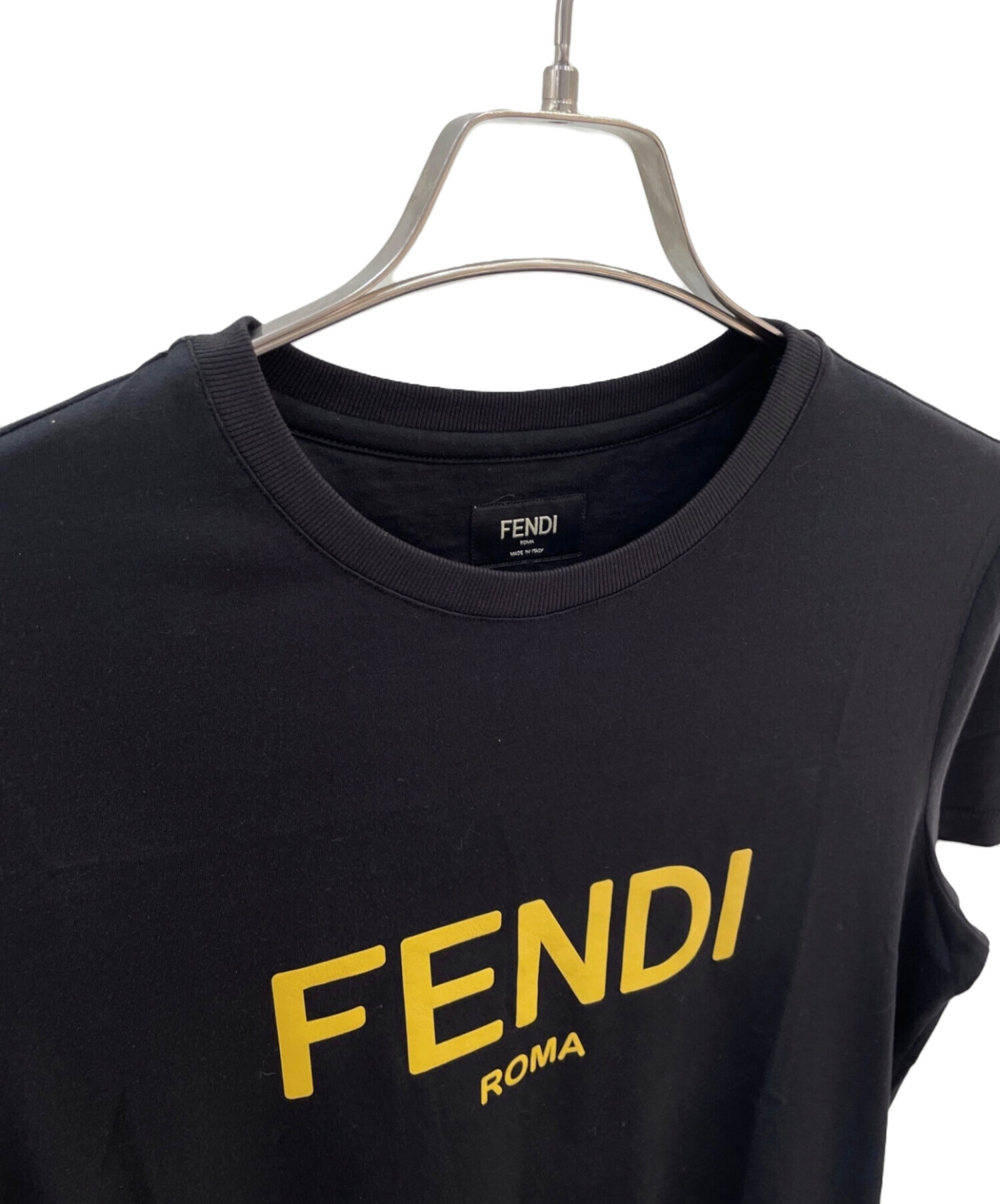 中古・古着通販】FENDI (フェンディ) ロゴコットンＴシャツ ブラック サイズ:S｜ブランド・古着通販 トレファク公式【TREFAC  FASHION】スマホサイト