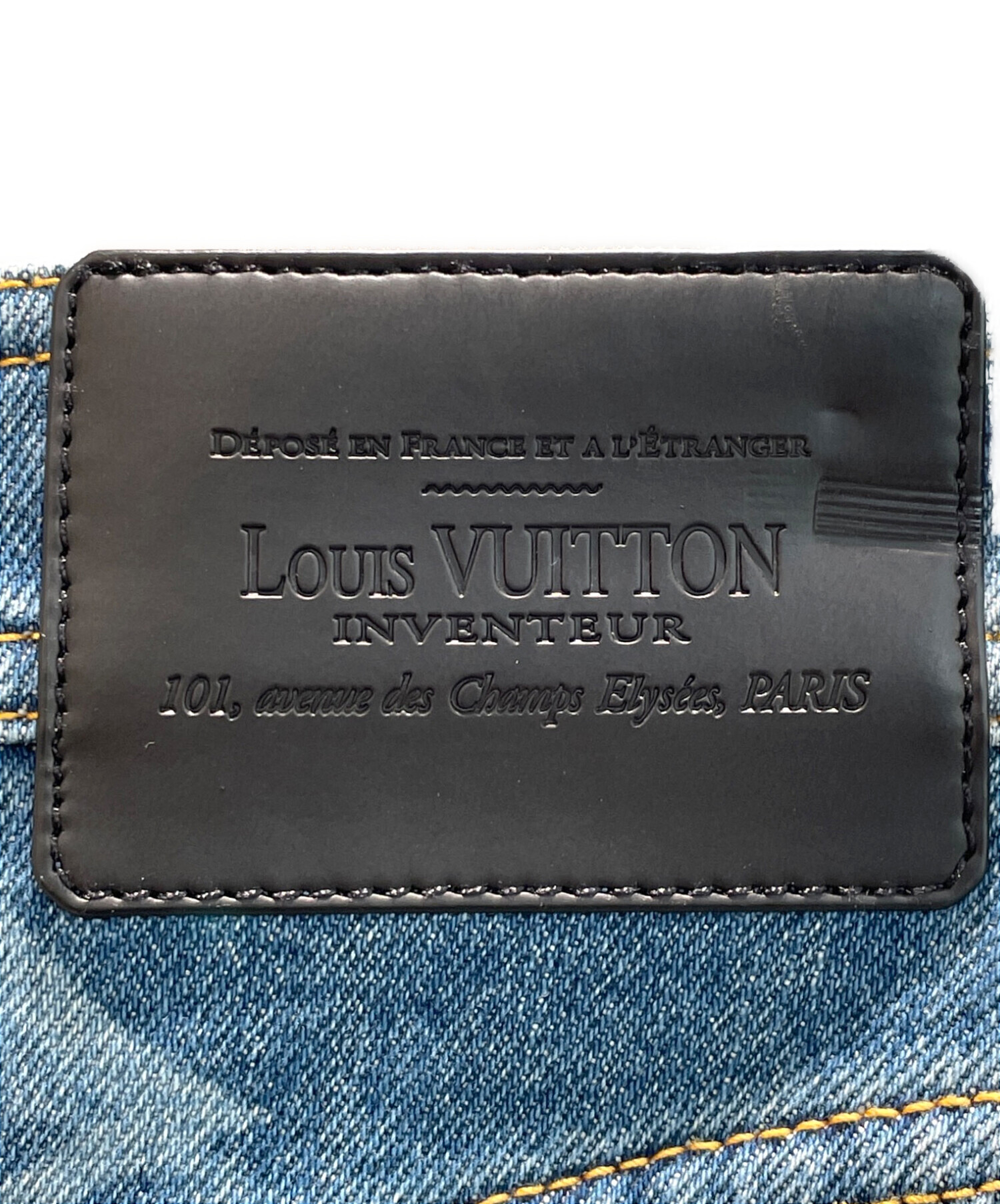 LOUIS VUITTON (ルイ ヴィトン) モノグラムデニムスカート インディゴ サイズ:36