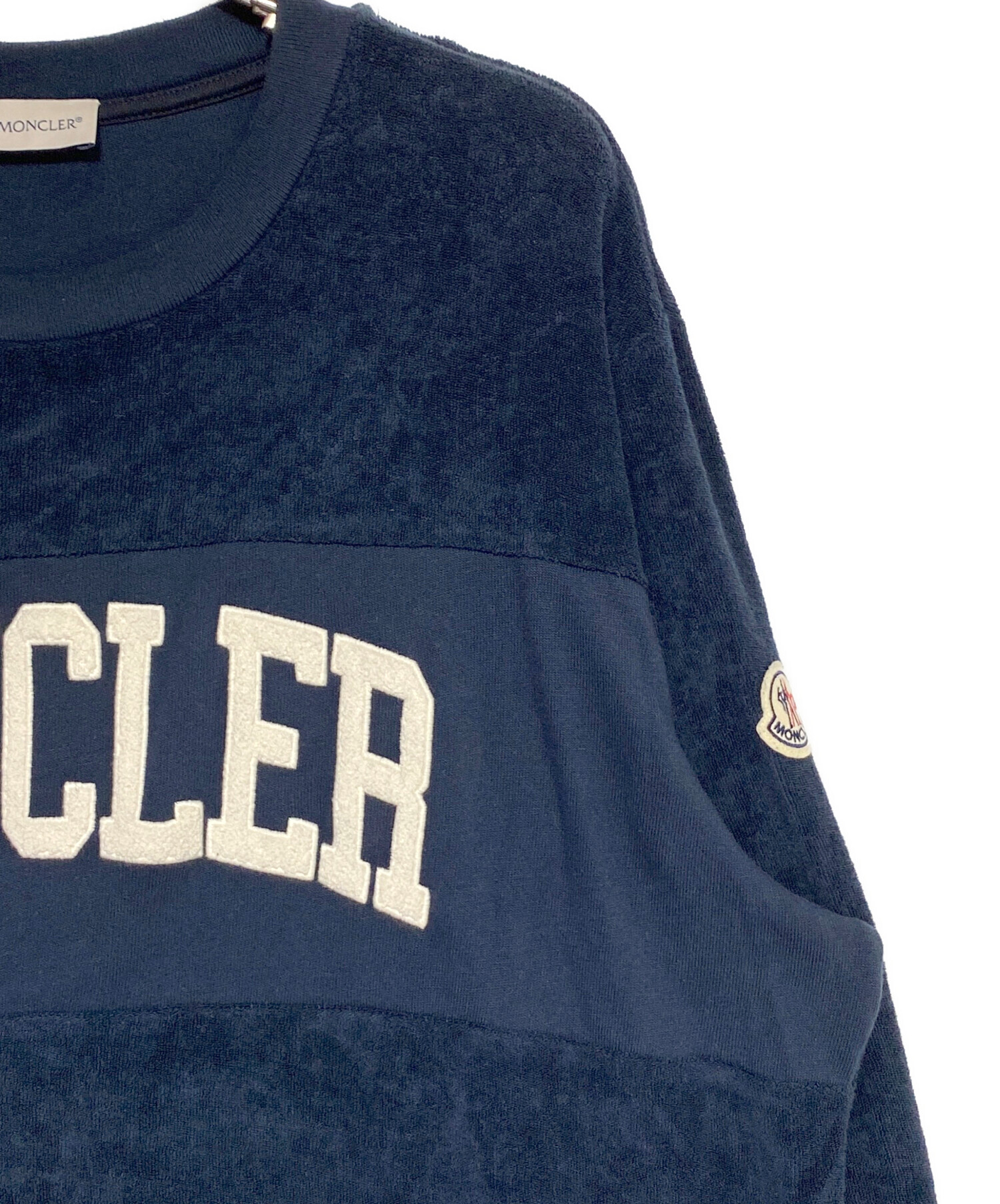 中古・古着通販】MONCLER (モンクレール) パイルロゴスウェット ネイビー サイズ:M｜ブランド・古着通販 トレファク公式【TREFAC  FASHION】スマホサイト