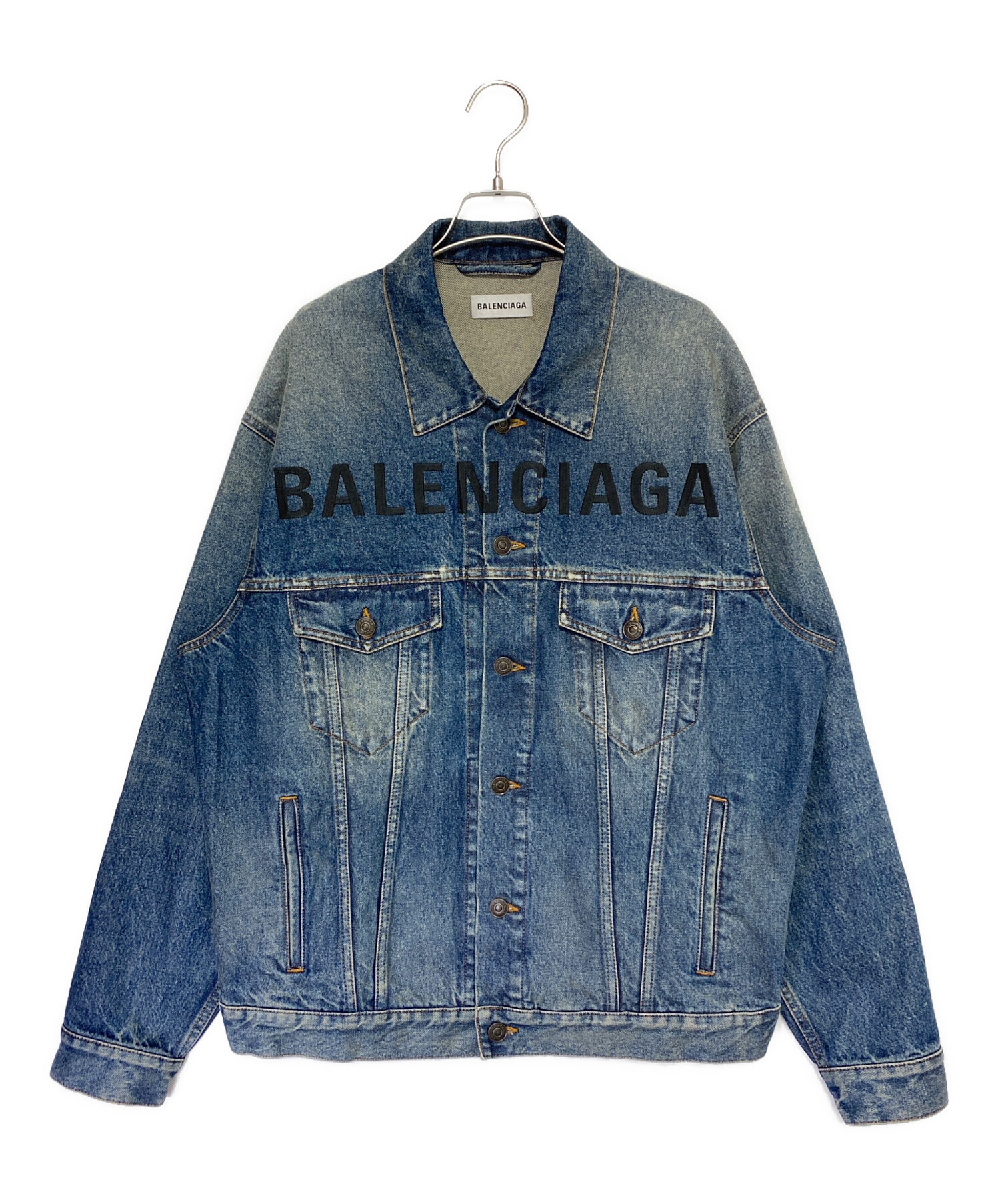 BALENCIAGA (バレンシアガ) ロゴデニムジャケット サイズ:34