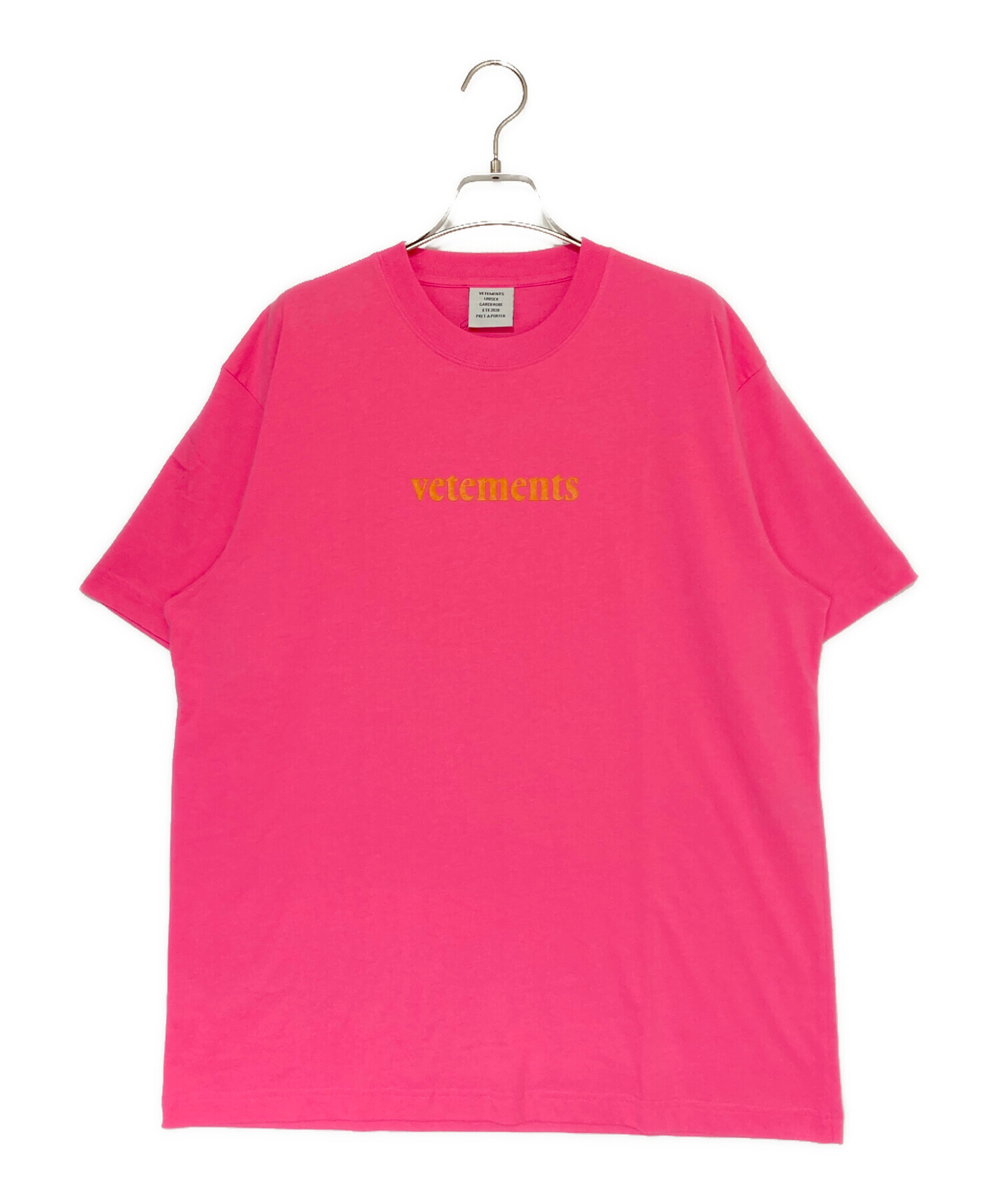 中古・古着通販】VETEMENTS (ヴェトモン) バーコードパッチロゴ プリントTシャツ ショッキングピンク サイズ:S｜ブランド・古着通販  トレファク公式【TREFAC FASHION】スマホサイト