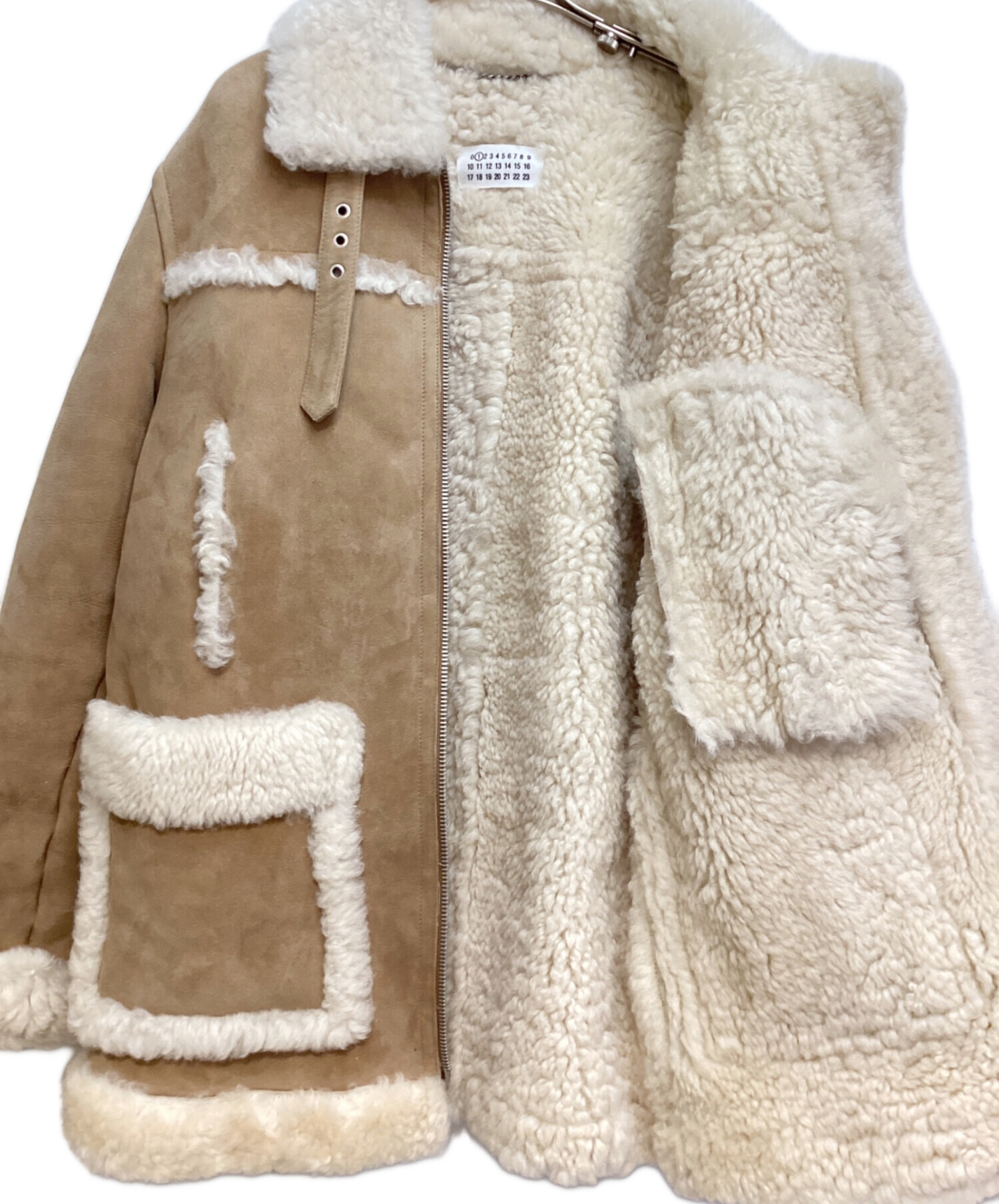 中古・古着通販】Maison Margiela (メゾンマルジェラ) mouton coat（ムートンコート） ベージュ  サイズ:38｜ブランド・古着通販 トレファク公式【TREFAC FASHION】スマホサイト