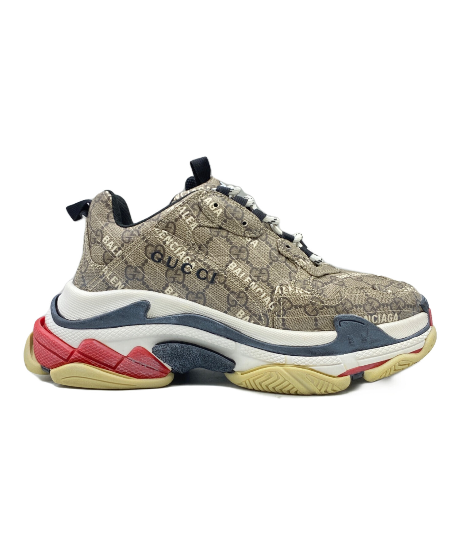 中古・古着通販】BALENCIAGA (バレンシアガ) GUCCI (グッチ) TRIPLE S ブラウン サイズ:41｜ブランド・古着通販  トレファク公式【TREFAC FASHION】スマホサイト