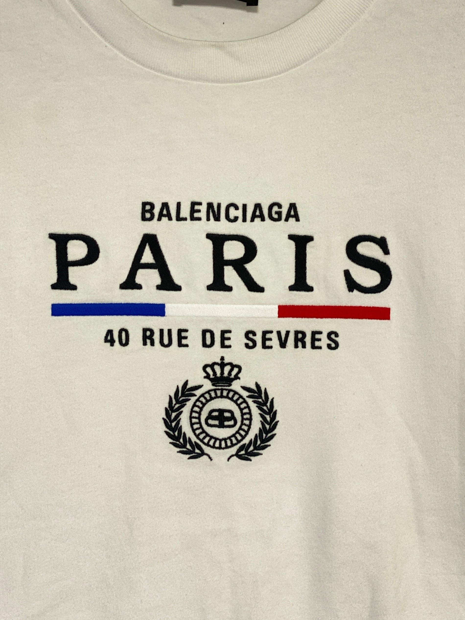 BALENCIAGA (バレンシアガ) PARIS FLAG REGULAR T-SHIRT ホワイト サイズ:M