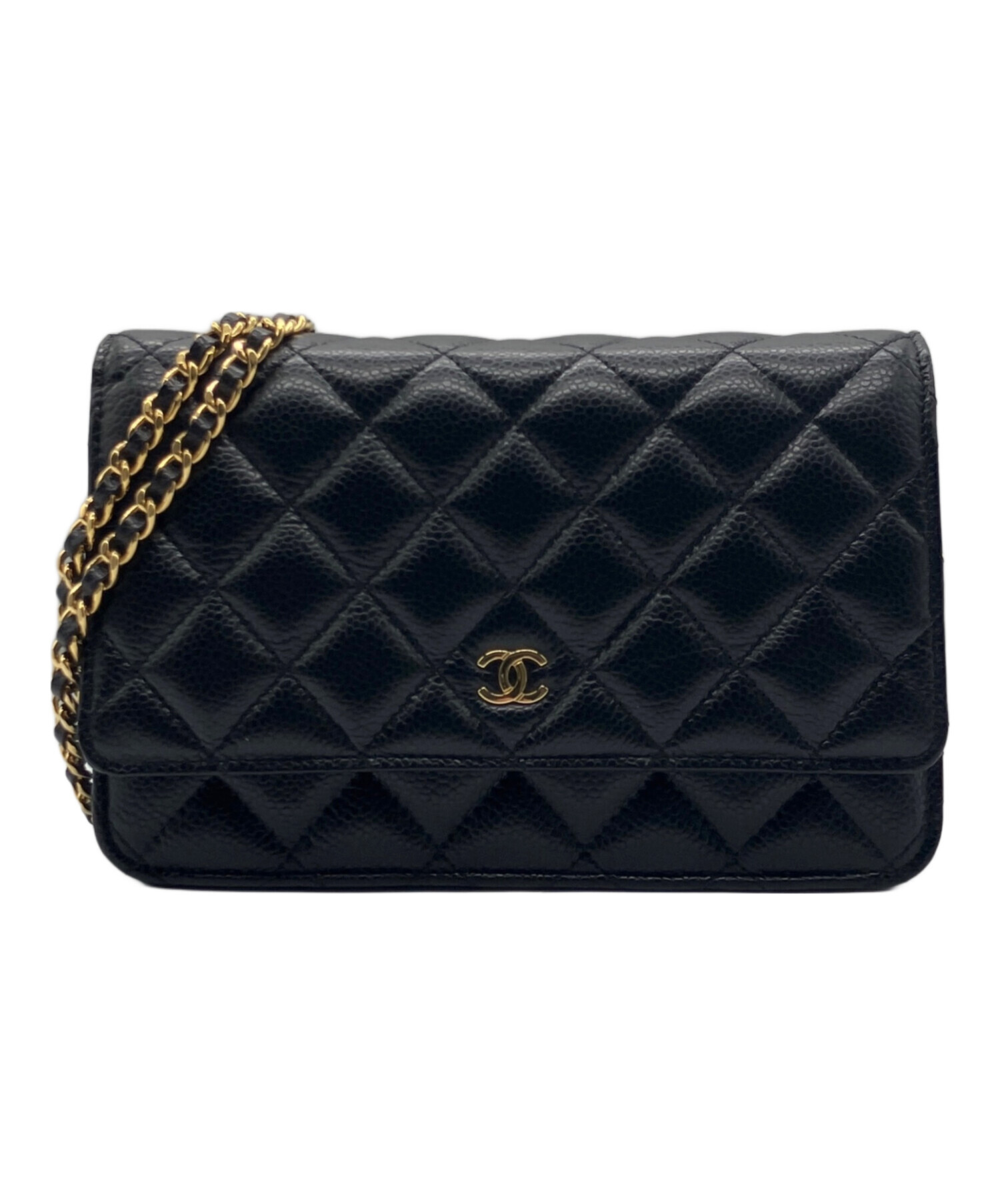 中古・古着通販】CHANEL (シャネル) マトラッセ チェーンショルダーウォレット ブラック サイズ:19｜ブランド・古着通販  トレファク公式【TREFAC FASHION】スマホサイト