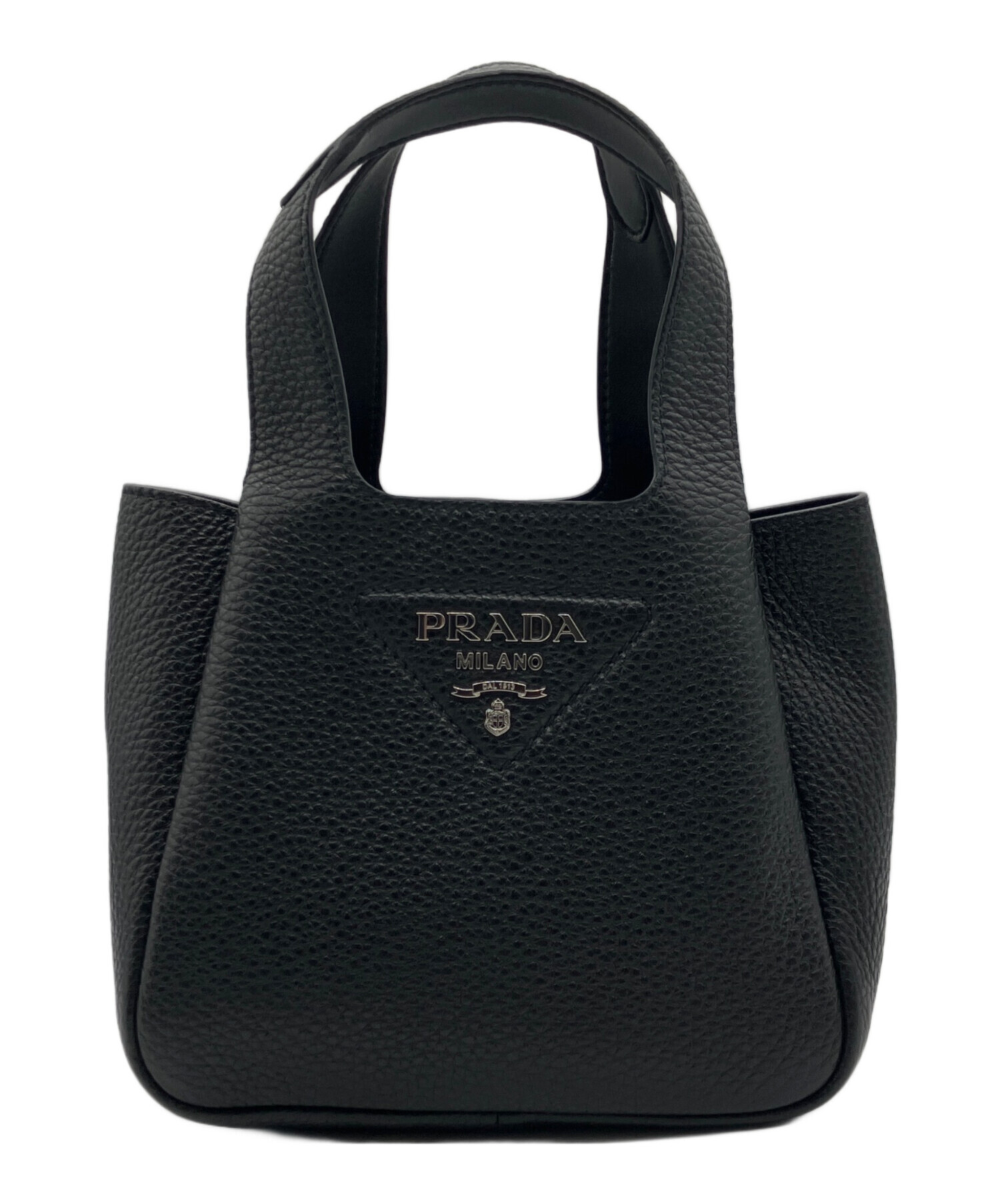 中古・古着通販】PRADA (プラダ) レタリングロゴ レザーハンドバッグ ブラック｜ブランド・古着通販 トレファク公式【TREFAC  FASHION】スマホサイト