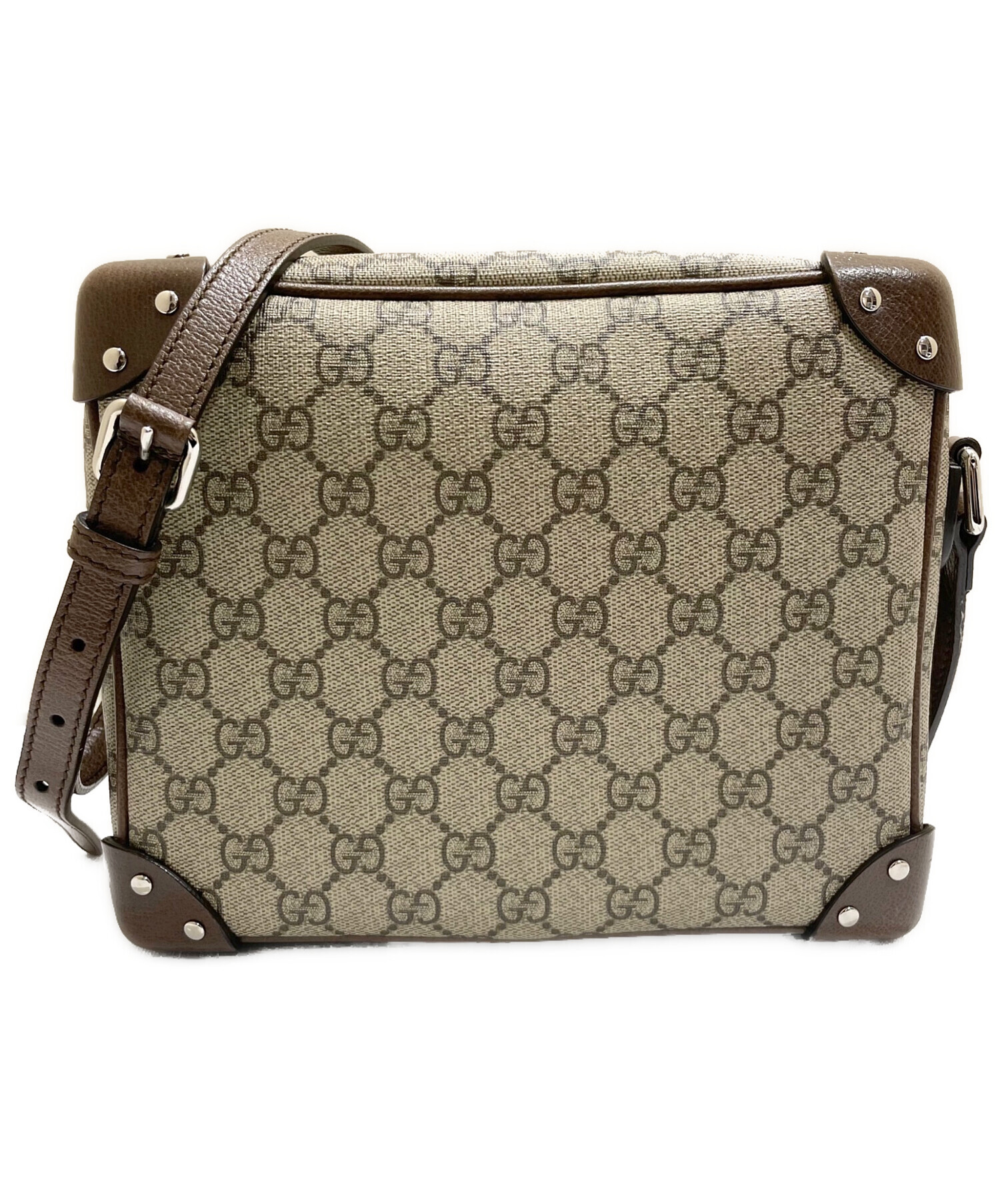 中古・古着通販】GUCCI (グッチ) GGエンボスショルダーバッグ ベージュ×ブラウン｜ブランド・古着通販 トレファク公式【TREFAC  FASHION】スマホサイト