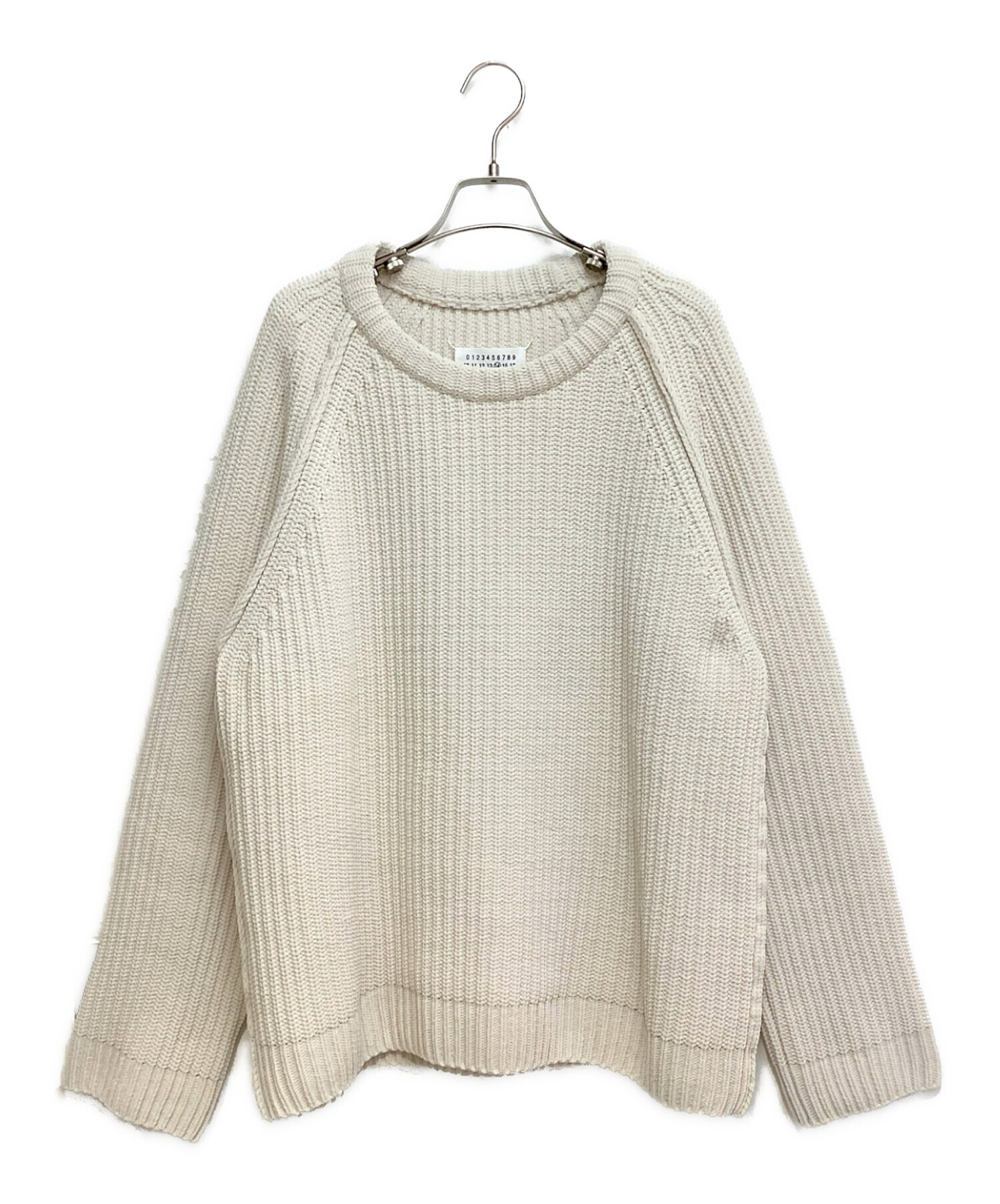 Maison Margiela (メゾンマルジェラ) Nylon Cable Knit (ナイロンケーブルニット) ベージュ サイズ:M