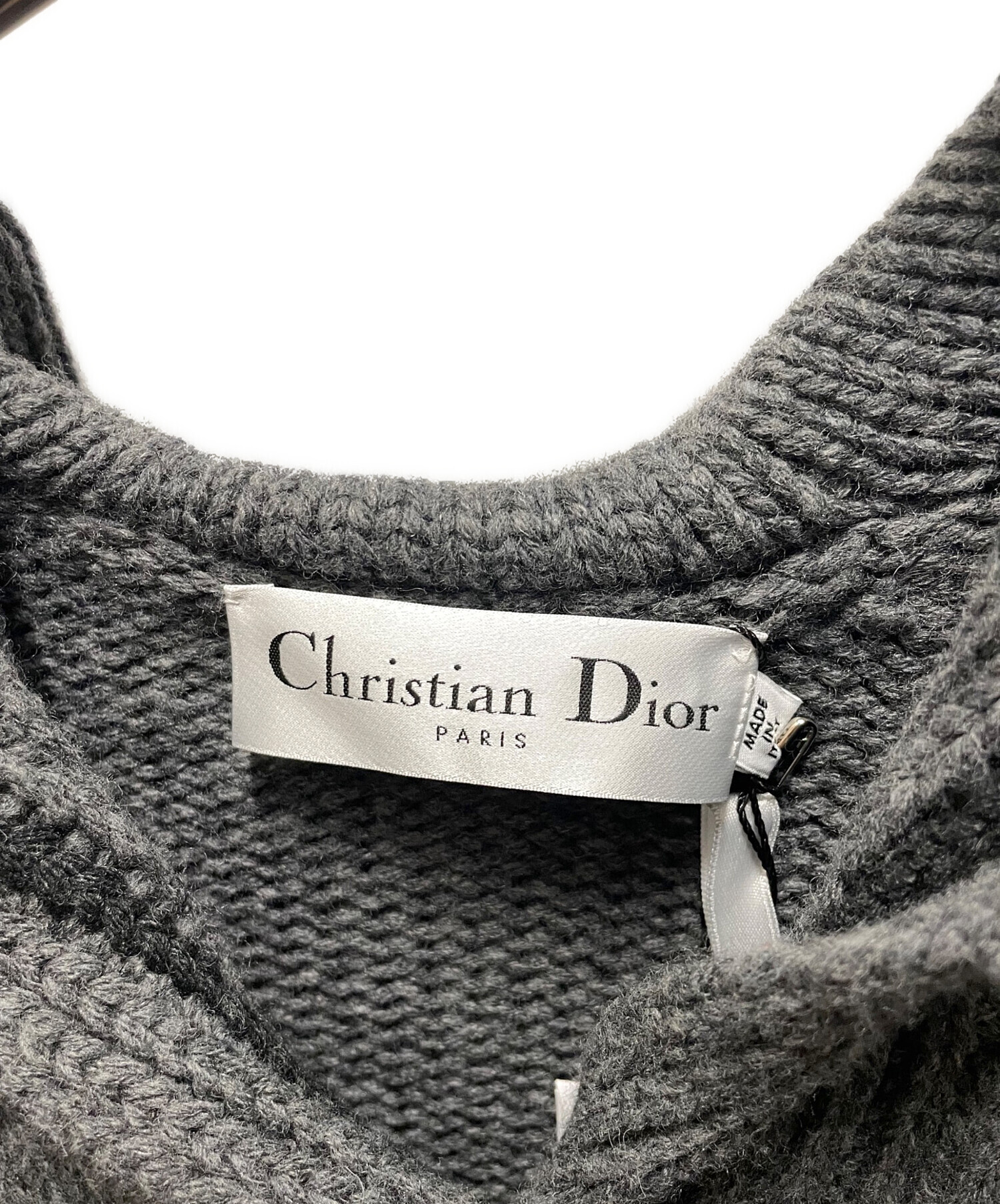 Christian Dior (クリスチャン ディオール) セーラーニットカーディガン グレー サイズ:38