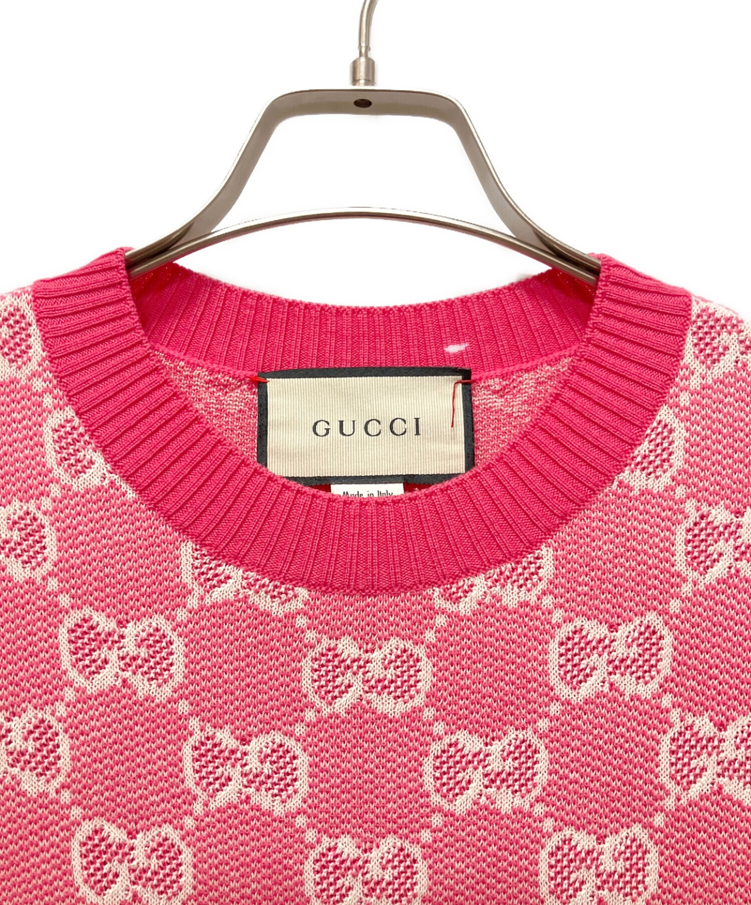 GUCCI (グッチ) GGニットワンピース ピンク サイズ:S