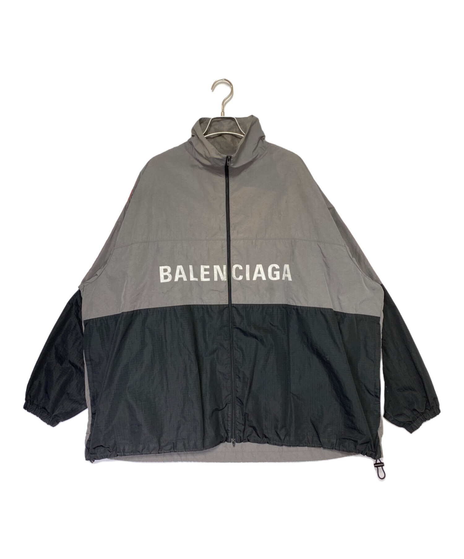 BALENCIAGA (バレンシアガ) ナイロンジャケット グレー×ブラック サイズ:46