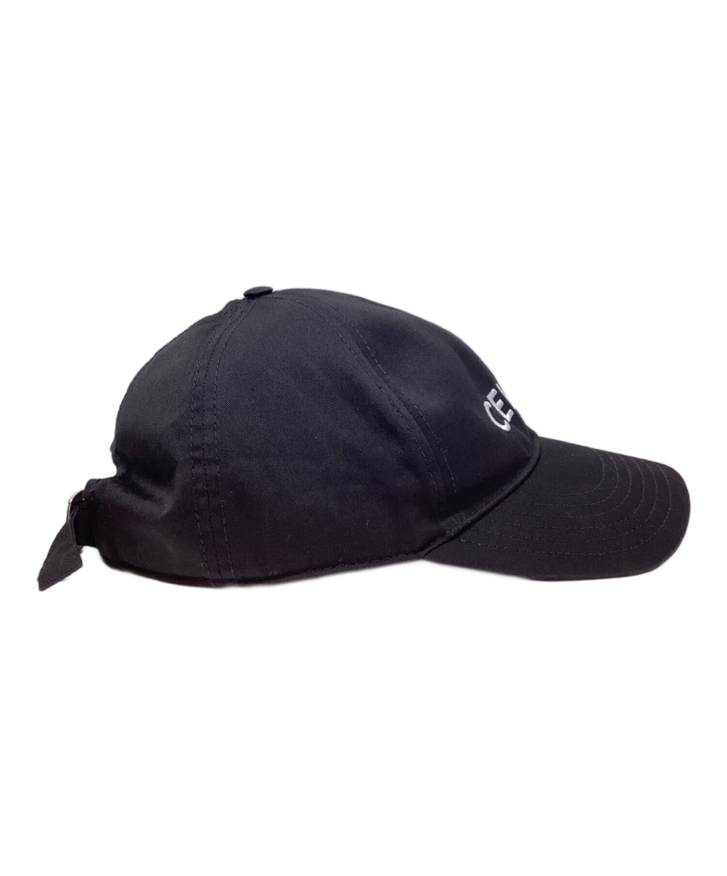 CELINE (セリーヌ) Logo Baseball Cap（ロゴベースボールキャップ） ブラック サイズ:L