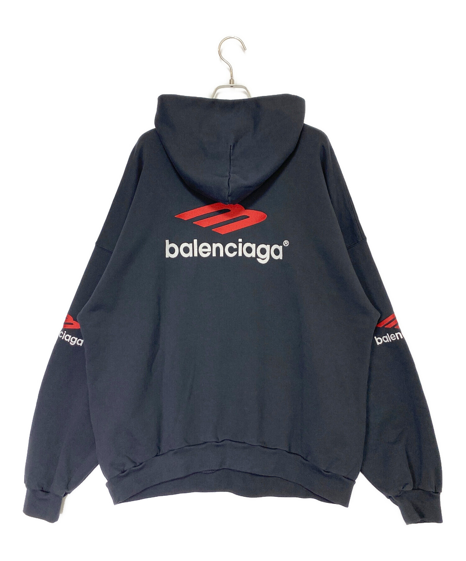 BALENCIAGA (バレンシアガ) 3Bスポーツアイコンパーカー ブラック サイズ:2