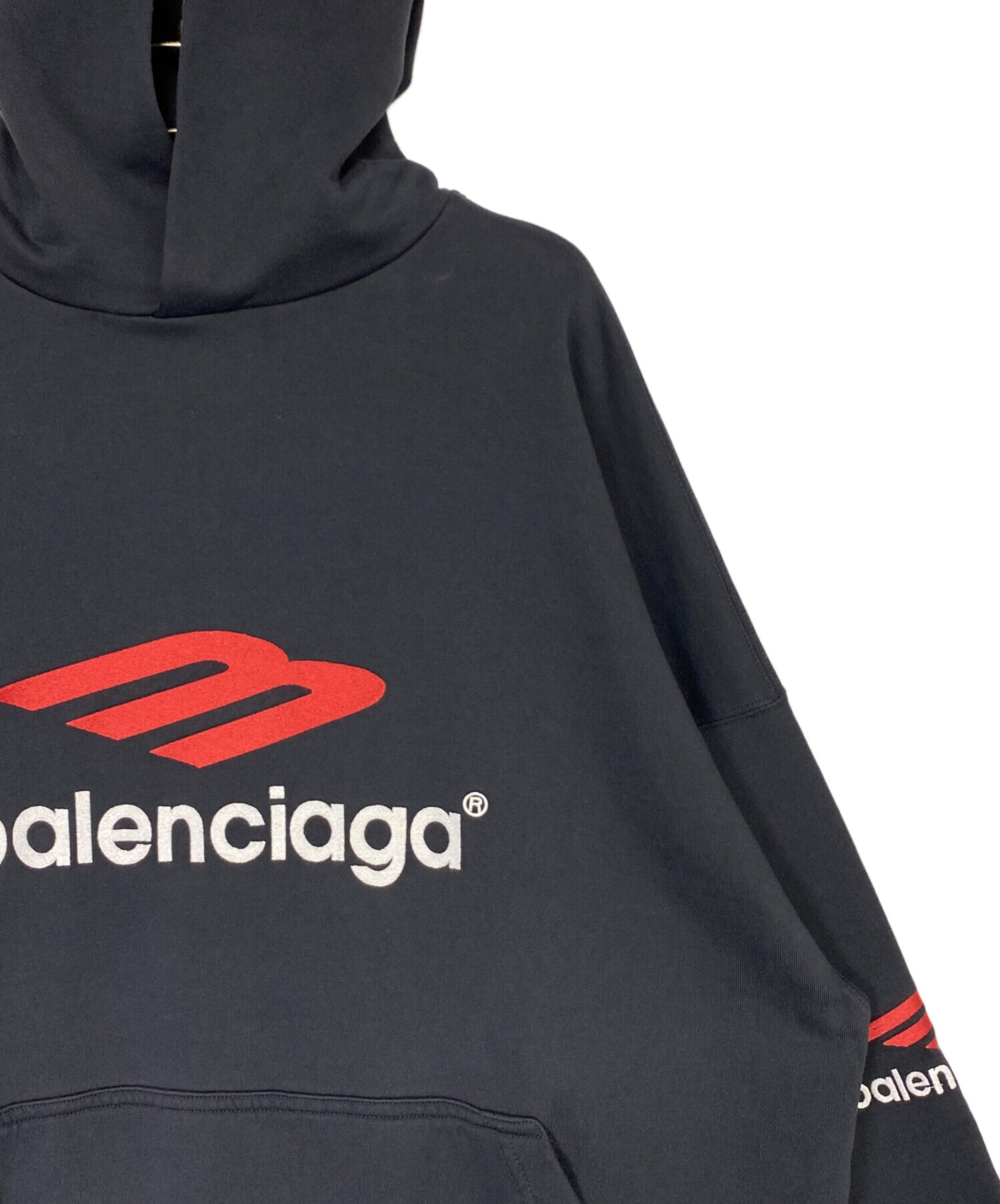 BALENCIAGA (バレンシアガ) 3Bスポーツアイコンパーカー ブラック サイズ:2