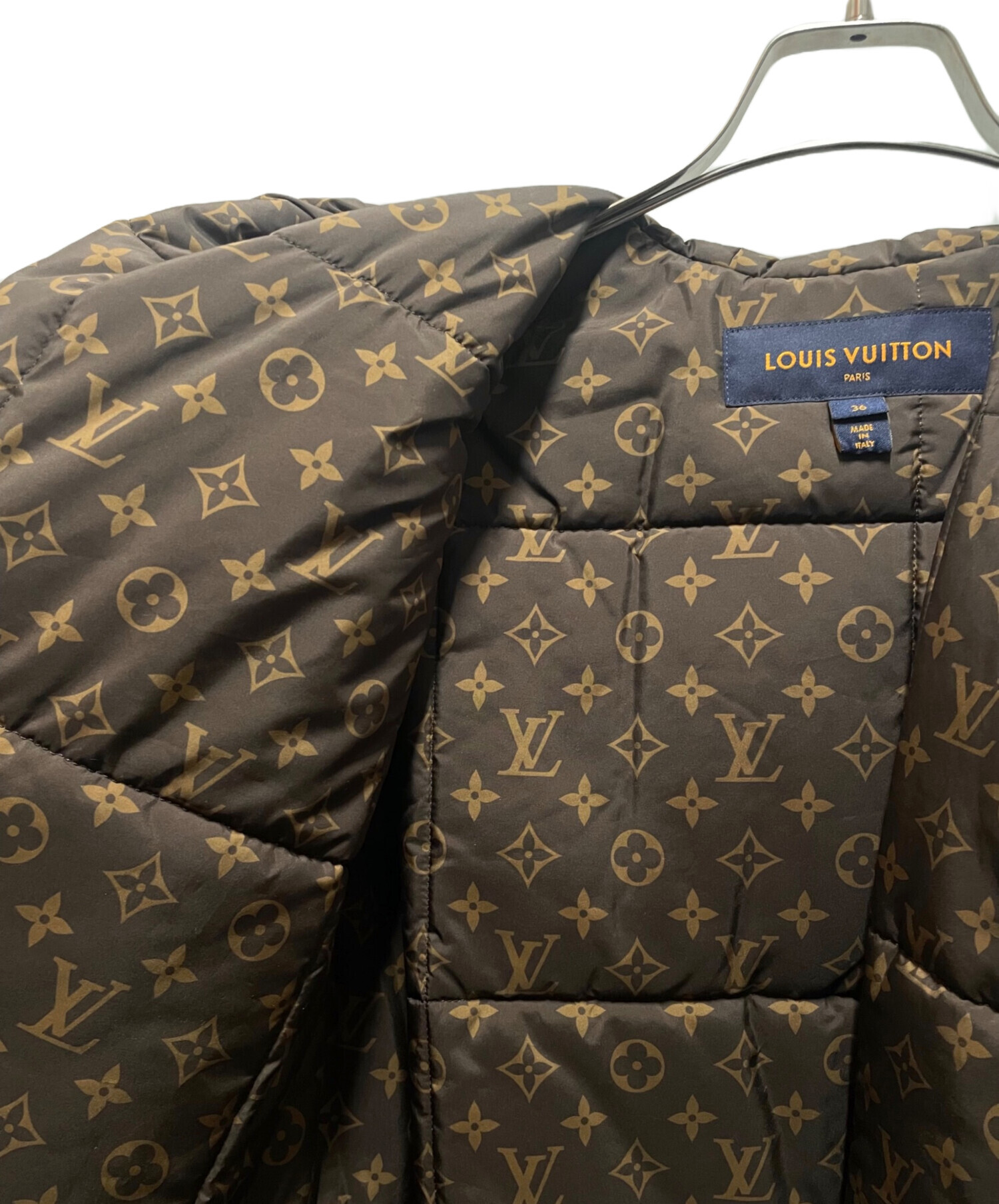 中古・古着通販】LOUIS VUITTON (ルイ ヴィトン) モノグラムライナーダウンコート ブラック サイズ:36｜ブランド・古着通販  トレファク公式【TREFAC FASHION】スマホサイト