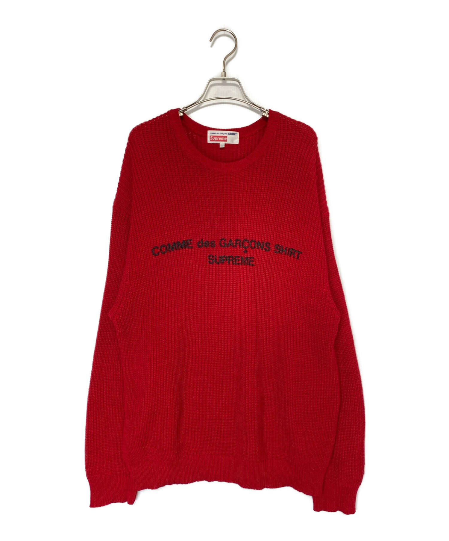 SUPREME (シュプリーム) COMME des GARCONS SHIRT (コムデギャルソンシャツ) Sweater レッド サイズ:L