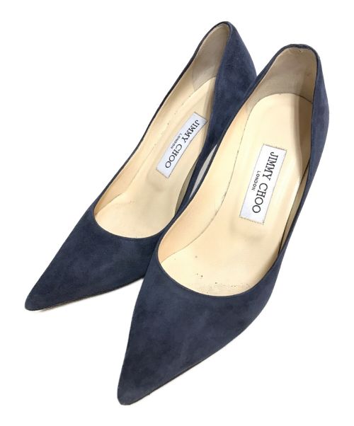 中古・古着通販】JIMMY CHOO (ジミーチュウ) ヒールパンプス ネイビー