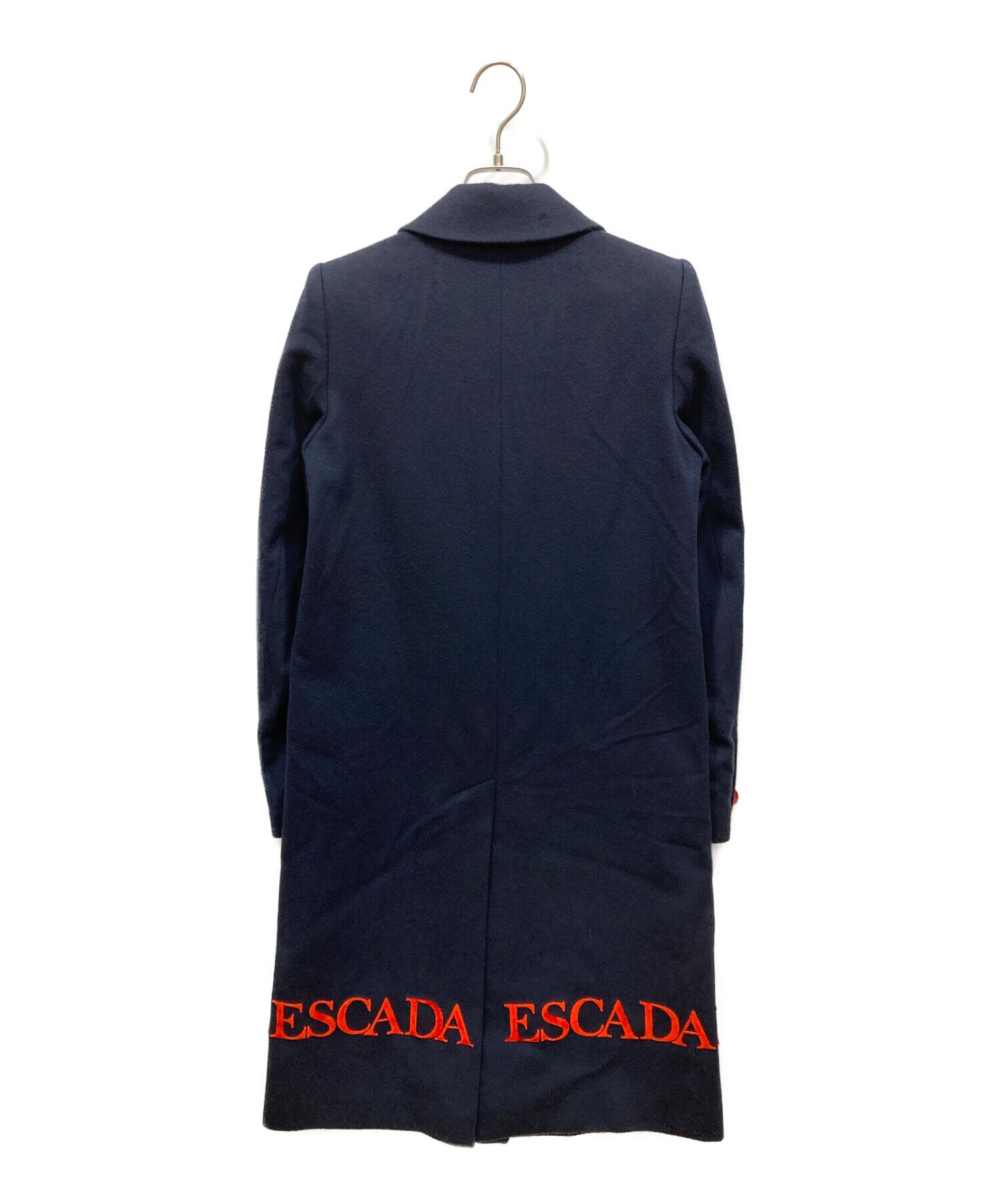 中古・古着通販】ESCADA (エスカーダ) ロゴ 3B チェスター ロングコート ネイビー サイズ:34｜ブランド・古着通販  トレファク公式【TREFAC FASHION】スマホサイト