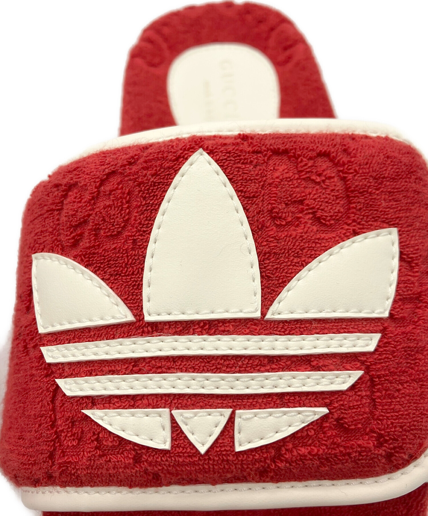 GUCCI (グッチ) adidas (アディダス) GG プラットフォーム サンダル レッド サイズ:37 未使用品