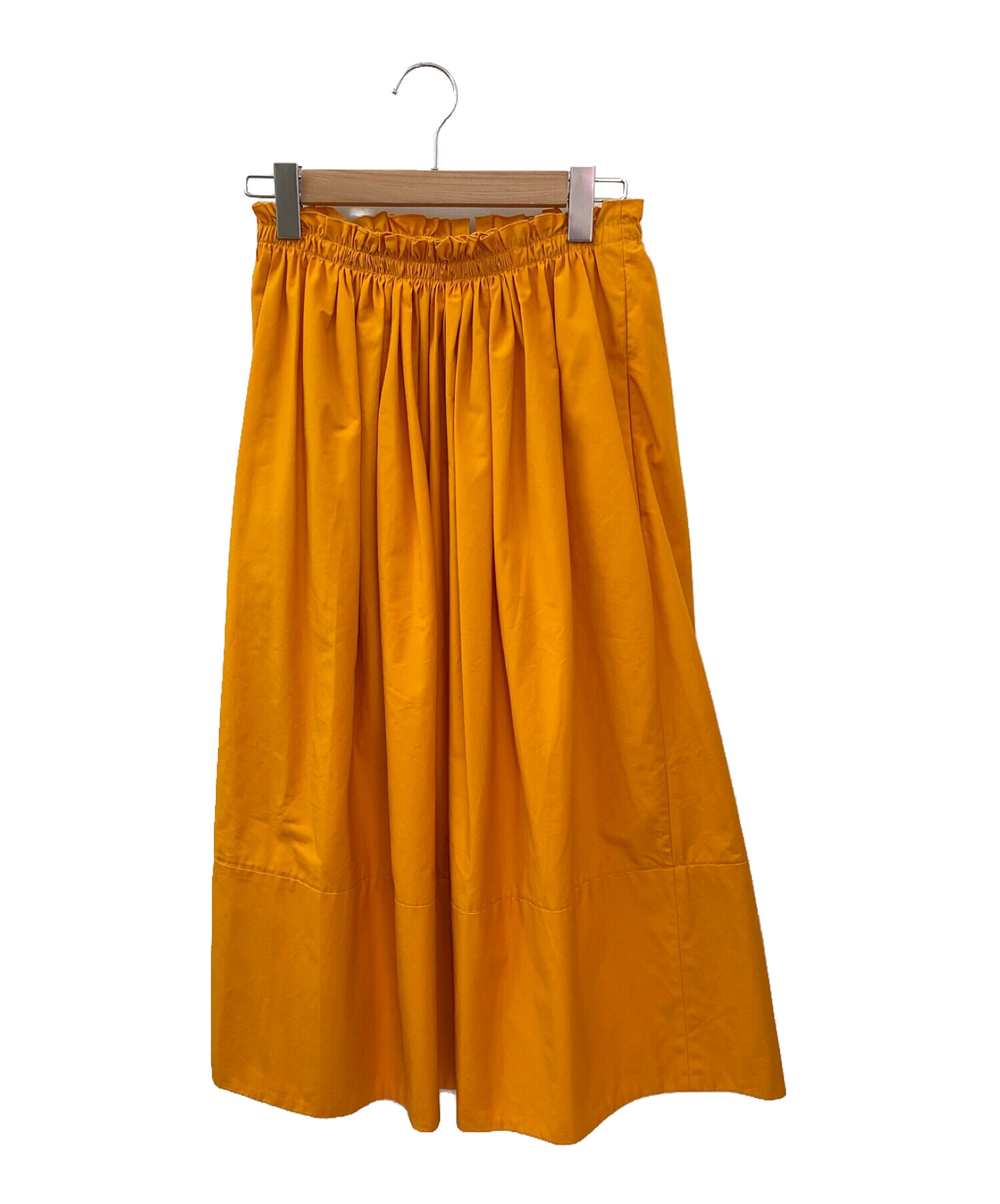 DRAWER (ドゥロワー) ウエストギャザースカート オレンジ サイズ:36