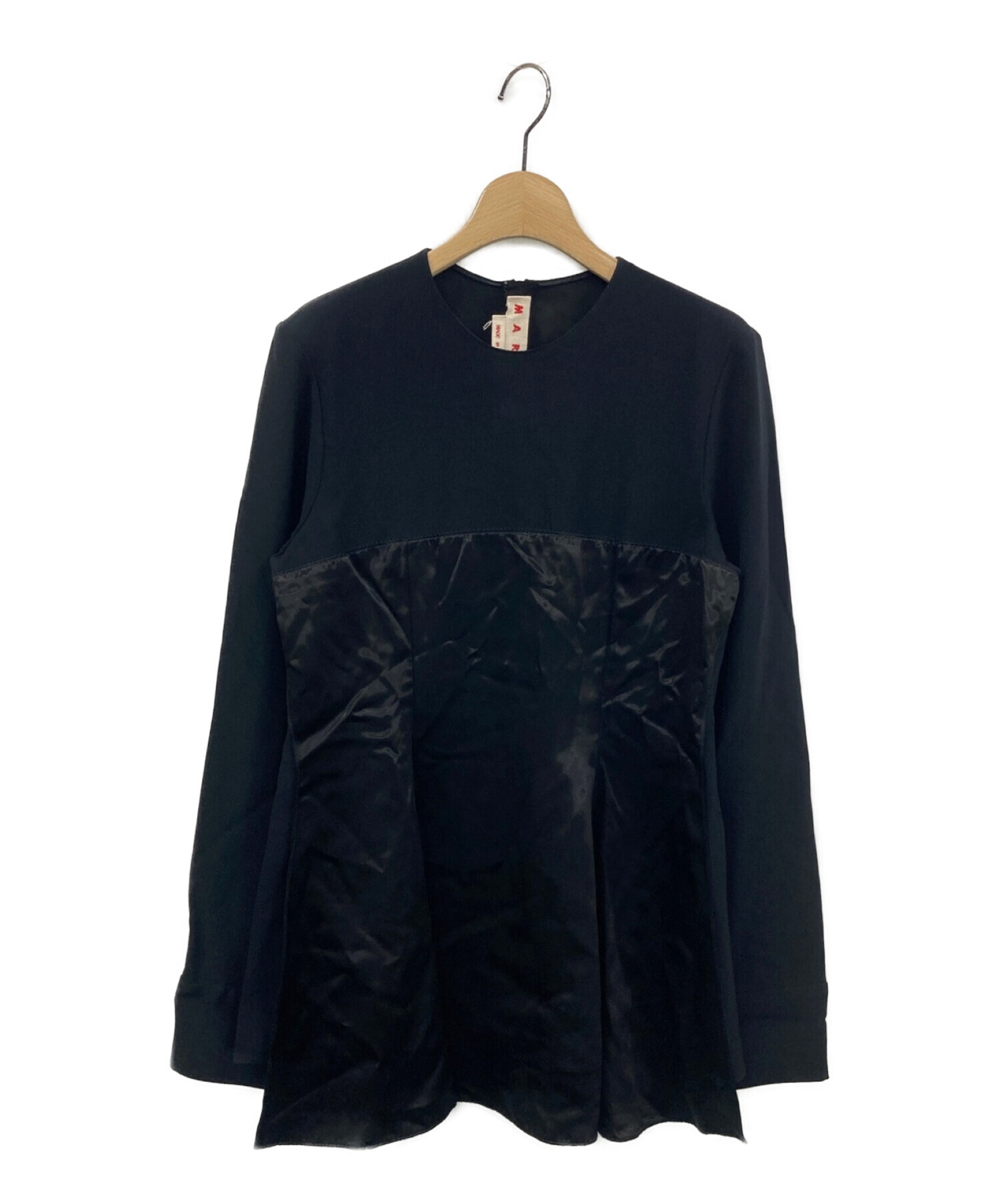 中古・古着通販】MARNI (マルニ) BLACK ROUND NECK TOP ブラック