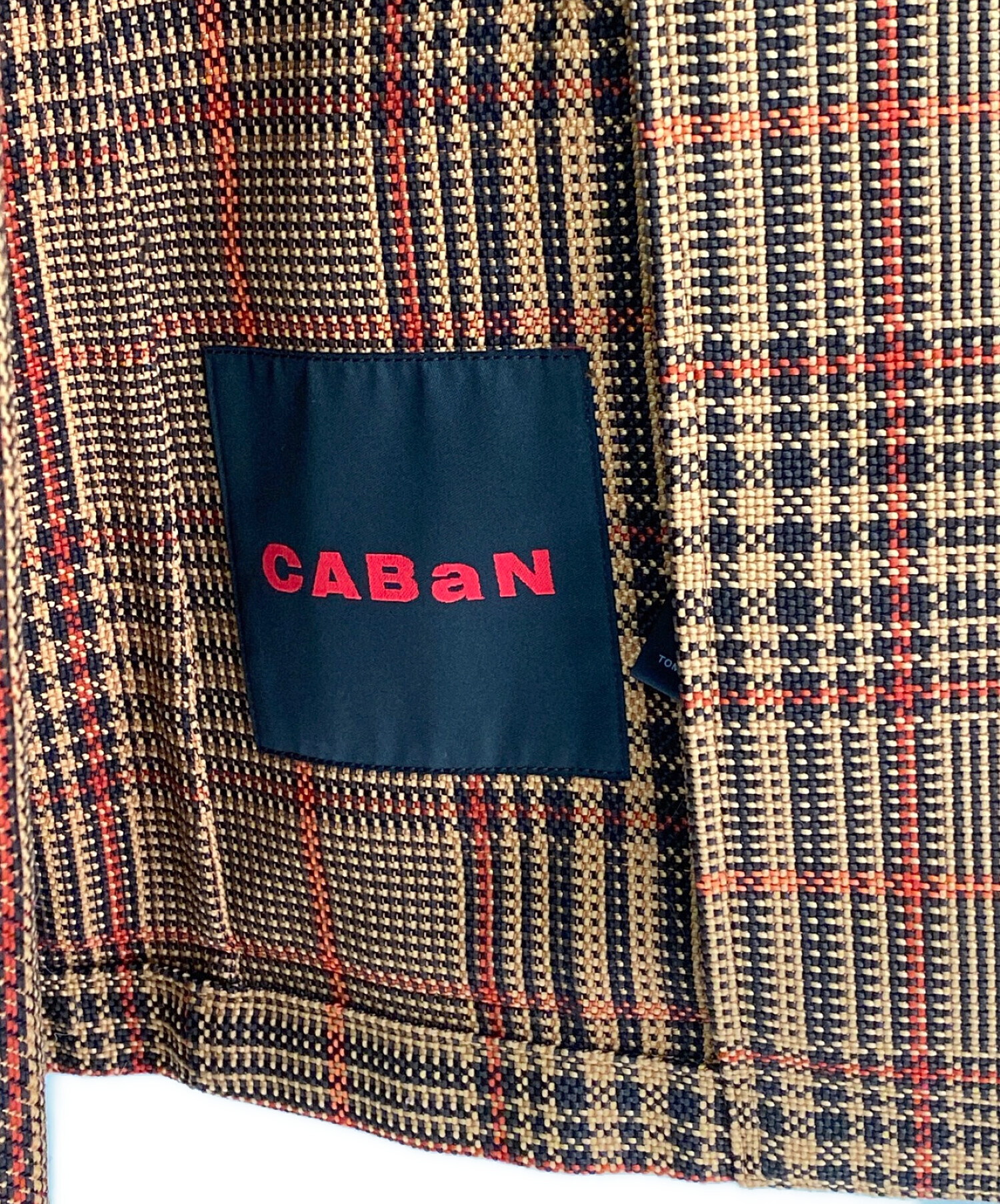 CABAN (キャバン) グレンチェックカバーオールジャケット ブラウン サイズ:M