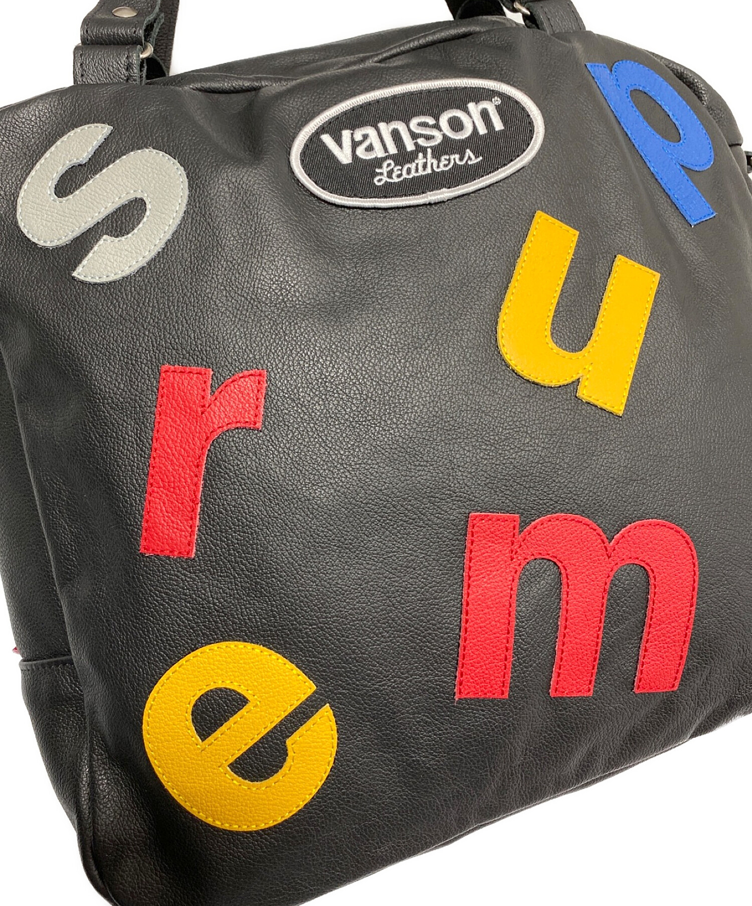 supreme vanson leathers Letter bag