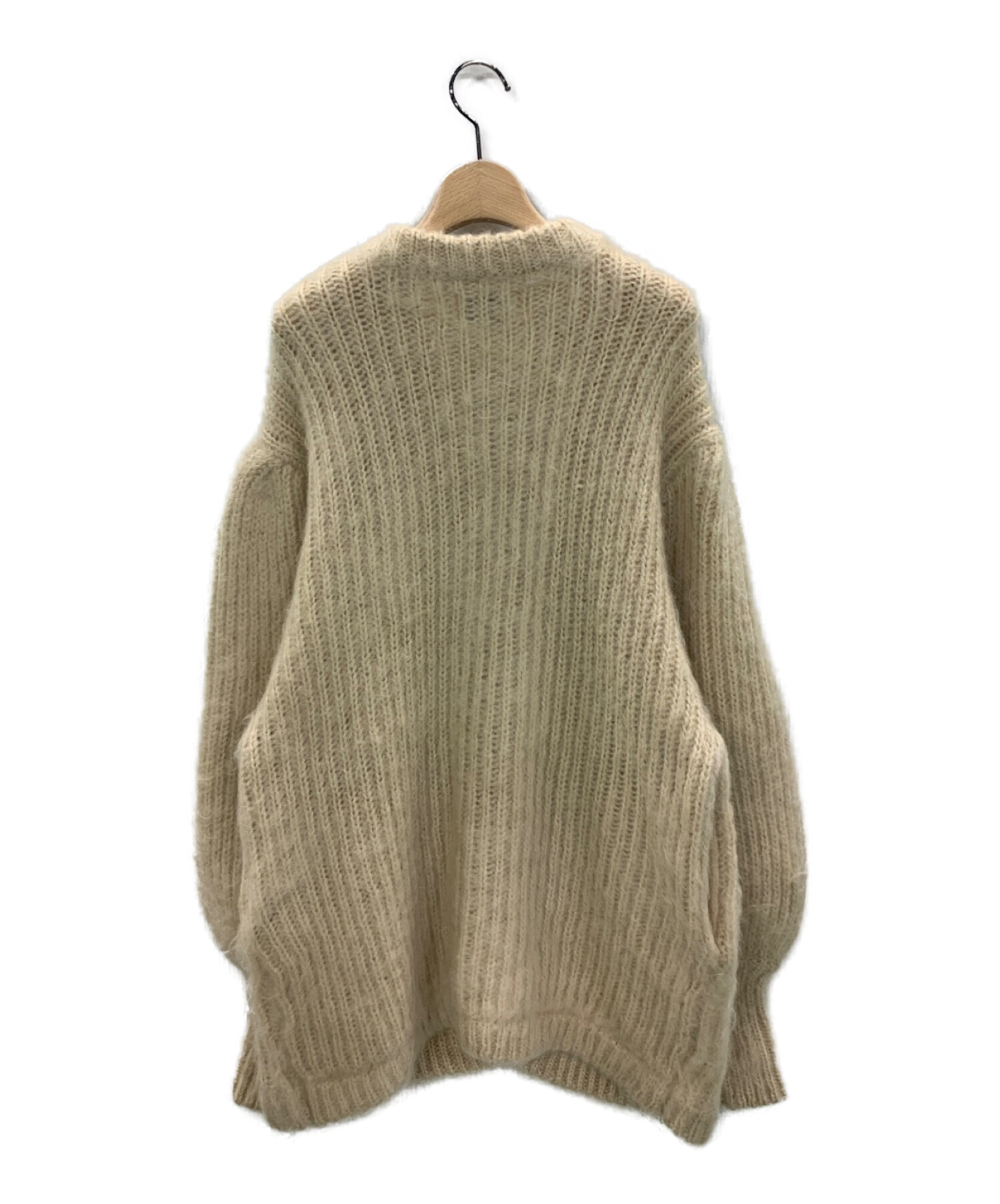 CLANE (クラネ) COLOR MOHAIR SHAGGY CARDIGAN ベージュ サイズ:2