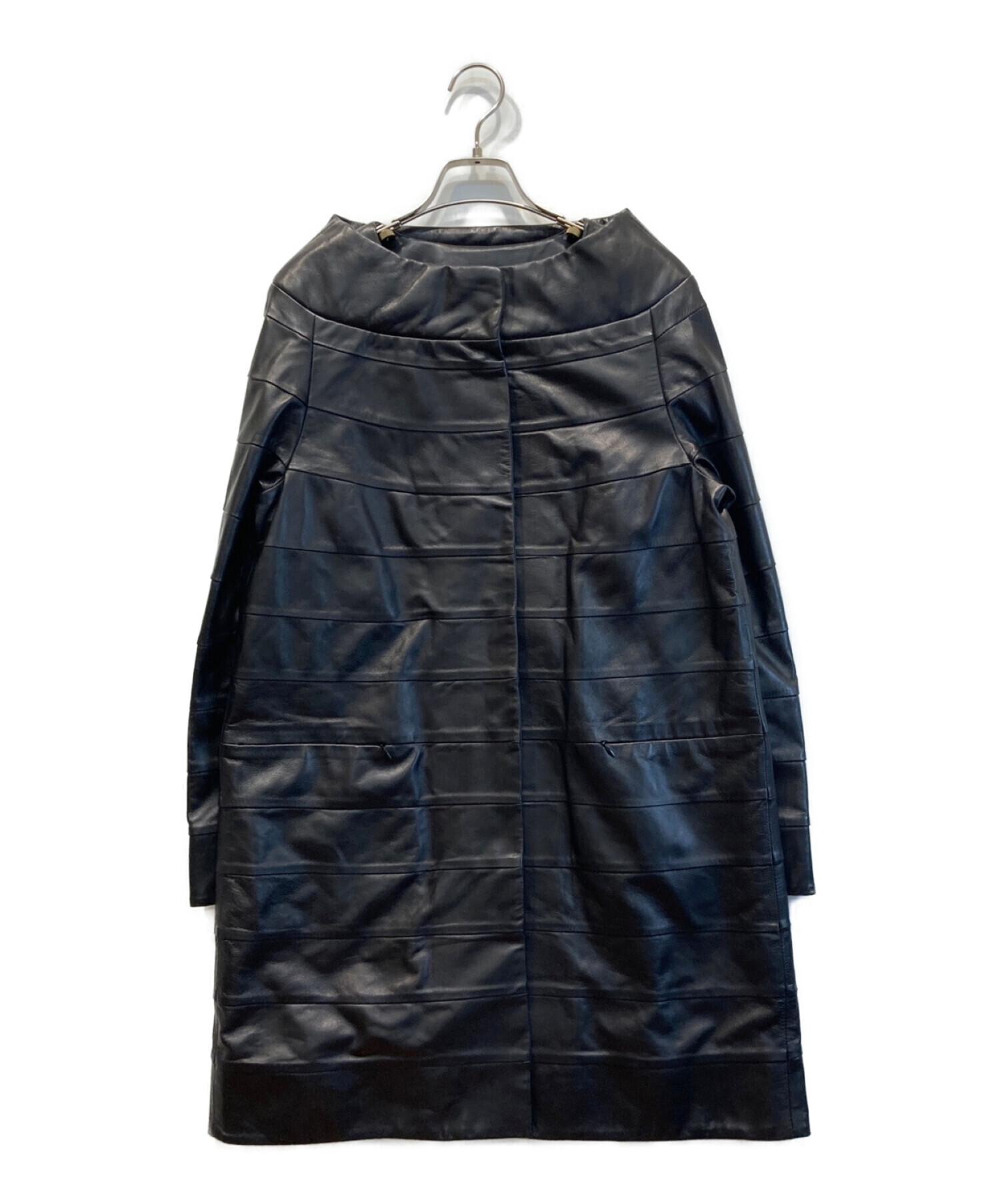 Balmain レザーコート ブラック Size11この機会に是非 - レザージャケット