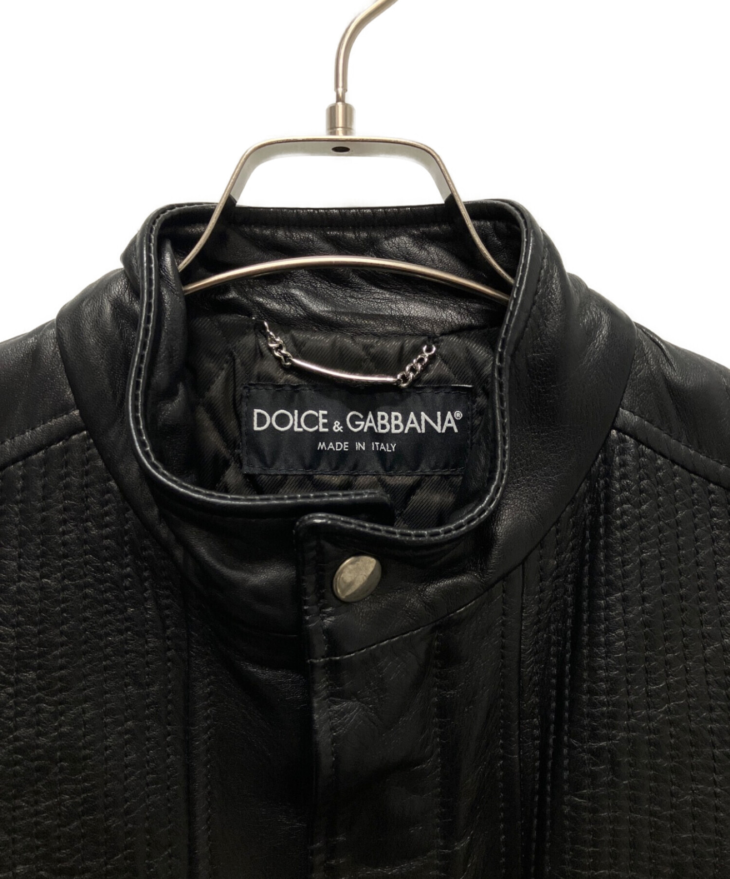 DOLCE&GABBANA ライダース レザージャケット 羊革 ハンガー付き 