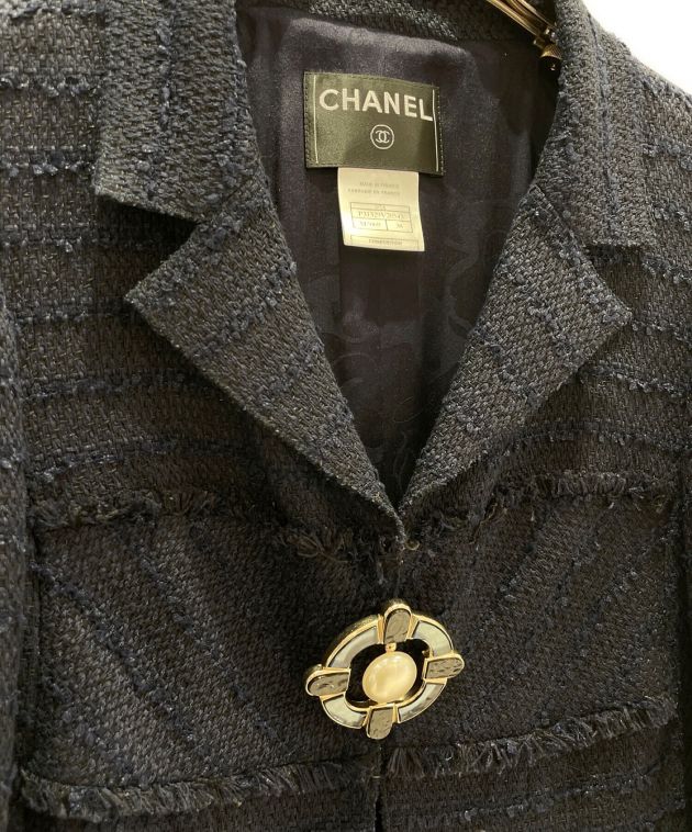 中古・古着通販】CHANEL (シャネル) ブローチツイードジャケット 