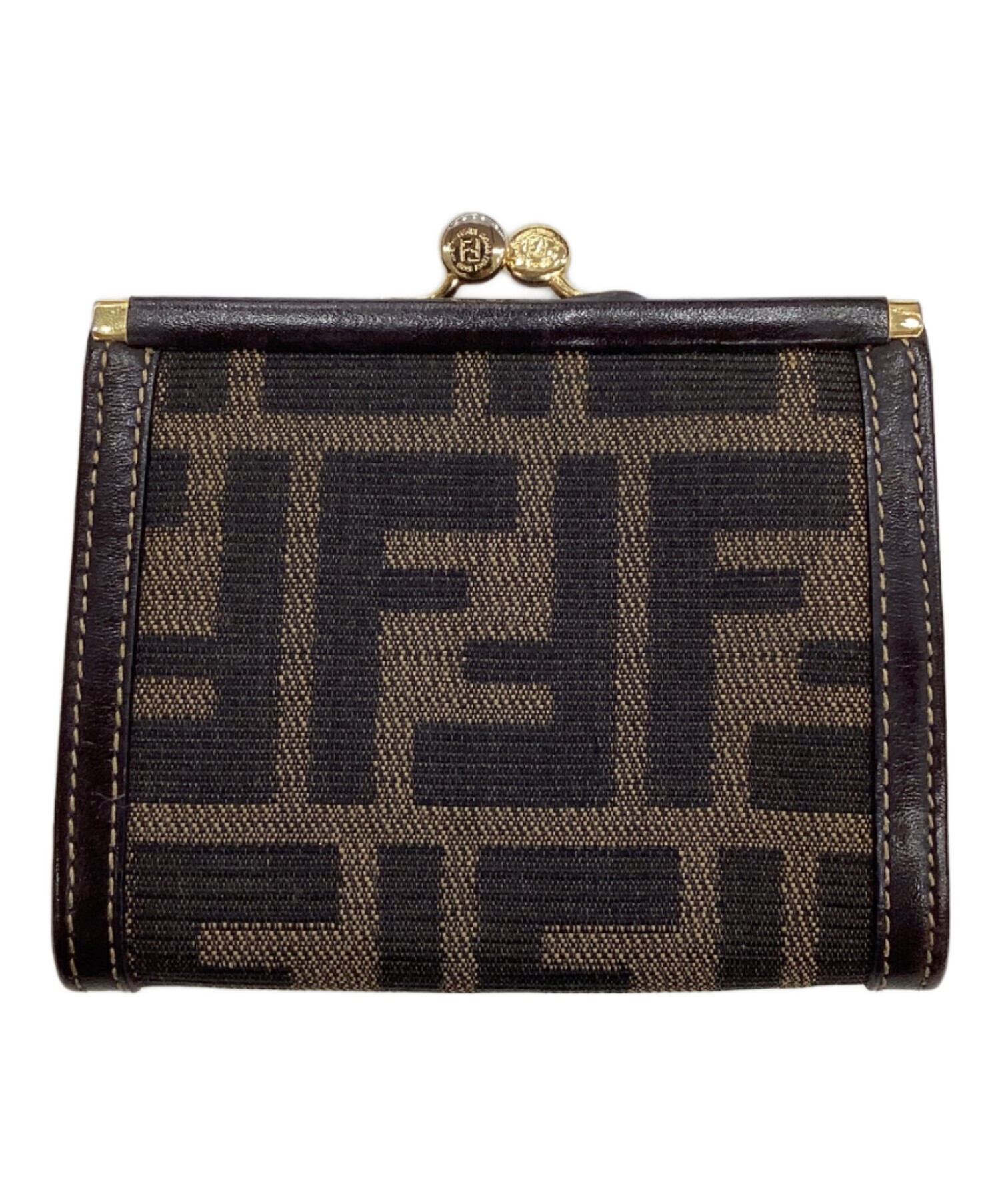 中古・古着通販】FENDI (フェンディ) がま口コインケース／ズッカ ブラウン｜ブランド・古着通販 トレファク公式【TREFAC  FASHION】スマホサイト