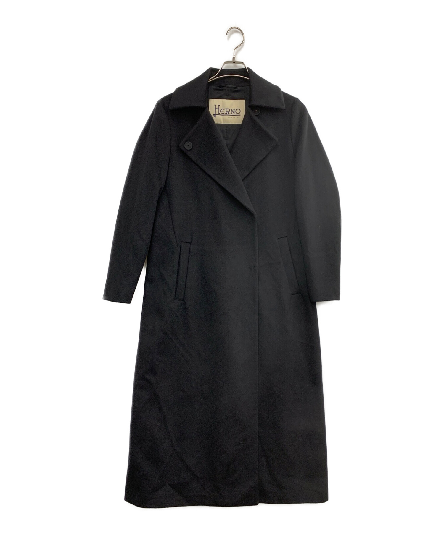 HERNO (ヘルノ) ロングコート ブラック サイズ:42
