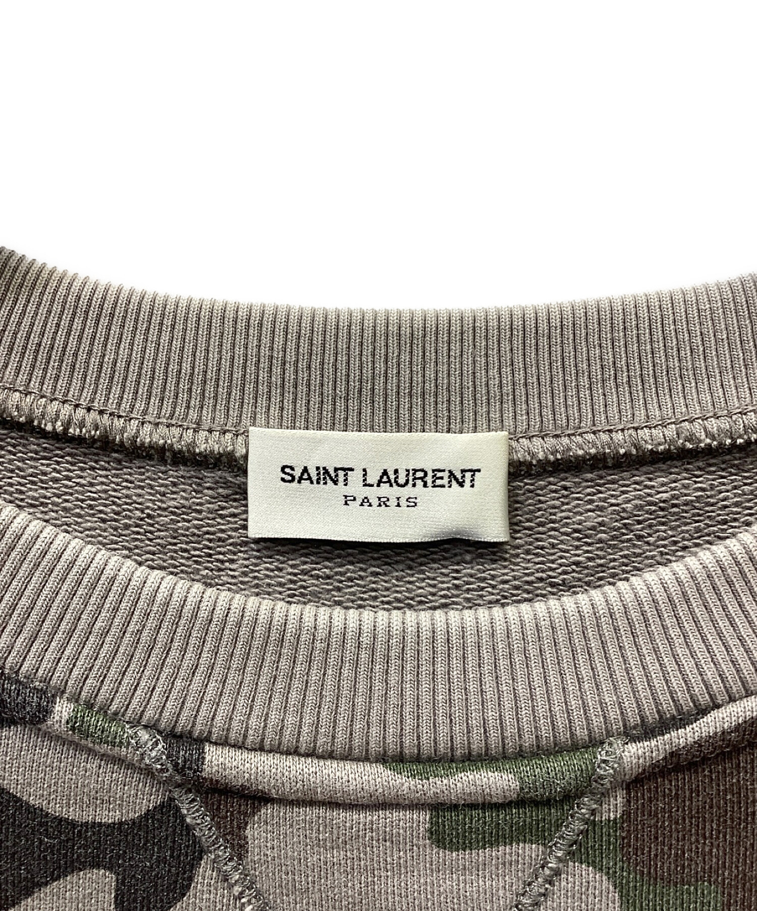 Saint Laurent Paris (サンローランパリ) カモフラ スウェット グレー サイズ:S