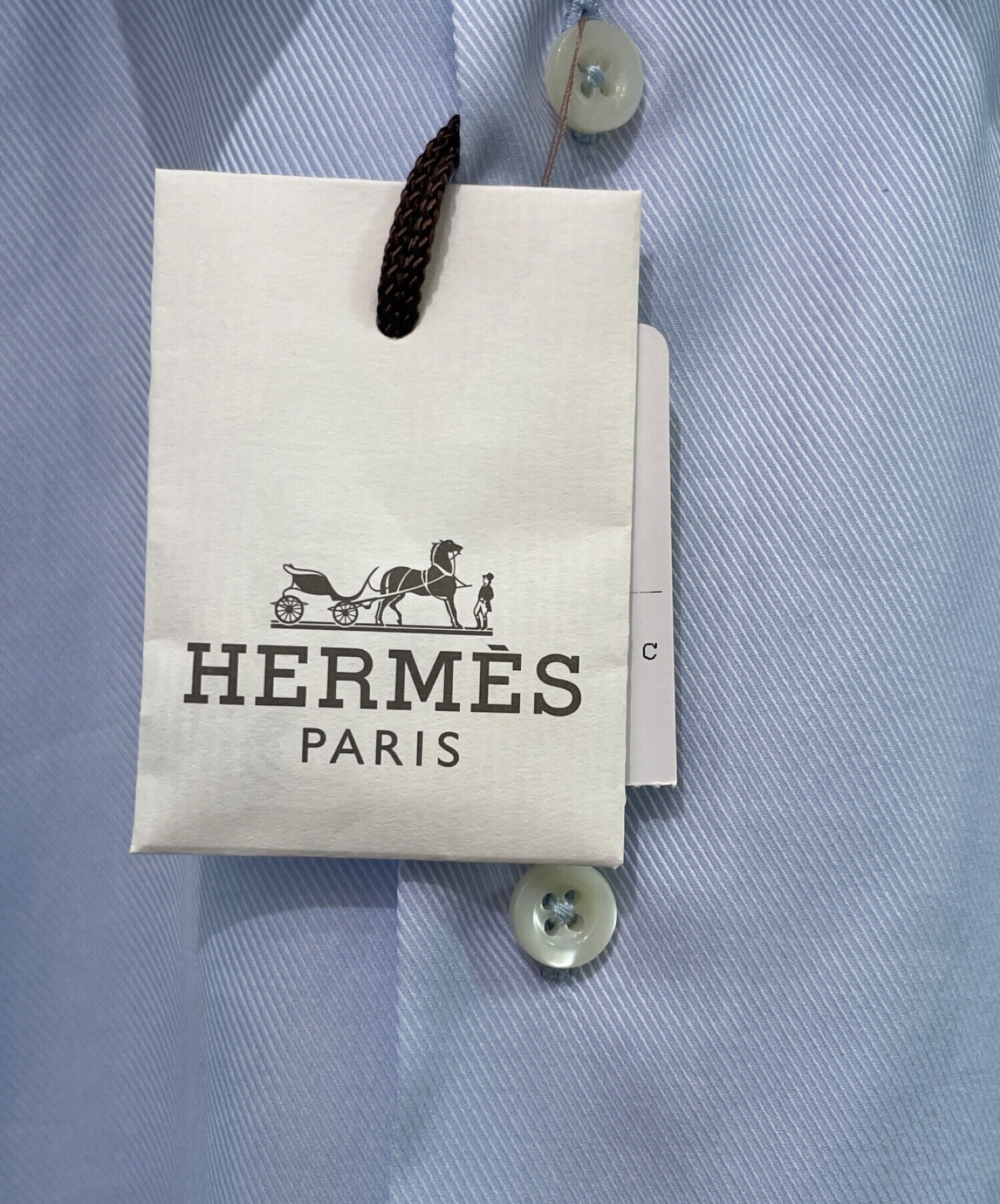 中古・古着通販】HERMES (エルメス) オックスフォード シャツ スカイ 