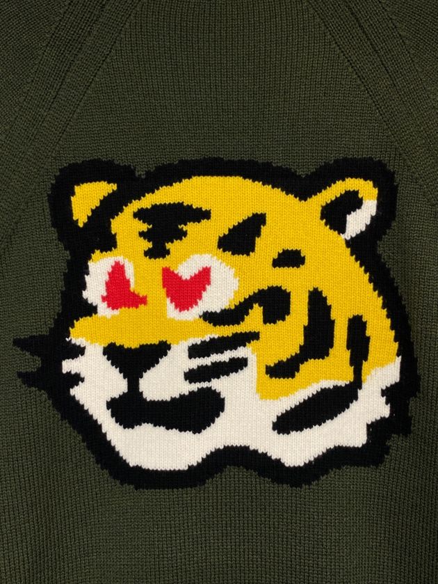 LOUIS VUITTON (ルイ ヴィトン) NIGO (ニゴ) Sophisticated Tiger Cardigan オリーブ サイズ:L