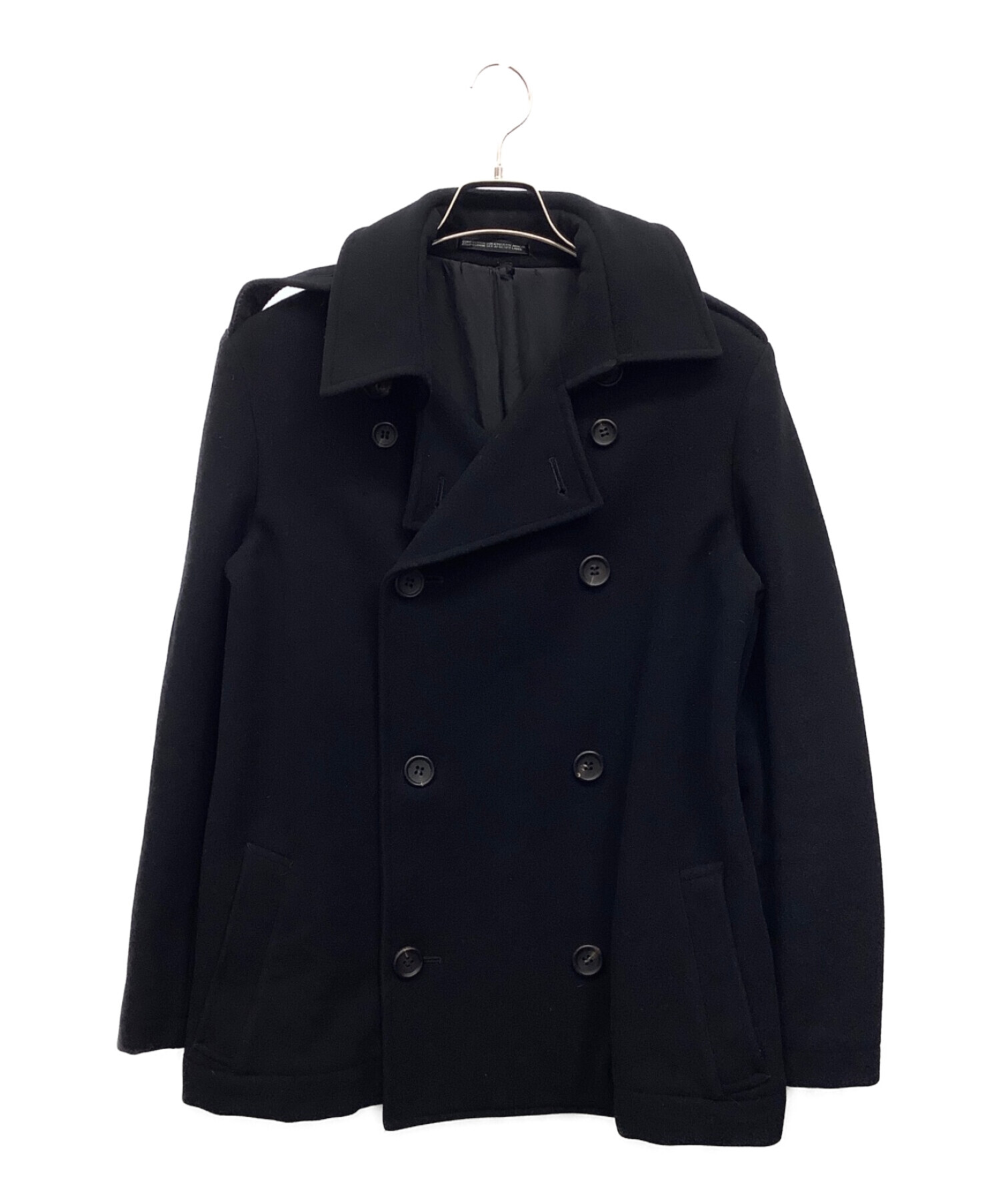 中古・古着通販】YOHJI YAMAMOTO (ヨウジヤマモト) Pコート ブラック