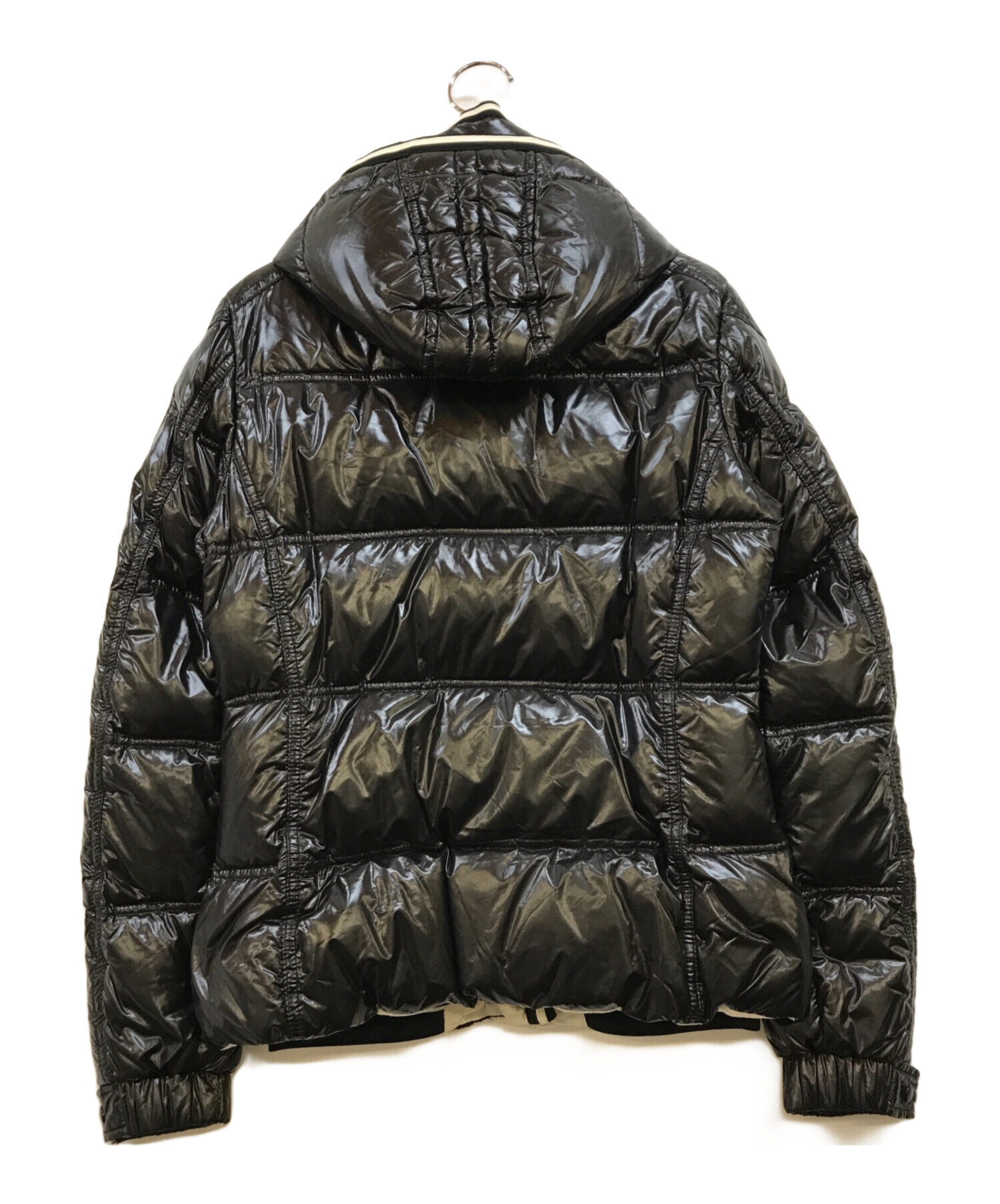 MONCLER (モンクレール) QUINCY ダウンジャケット ブラック×ホワイト サイズ:1