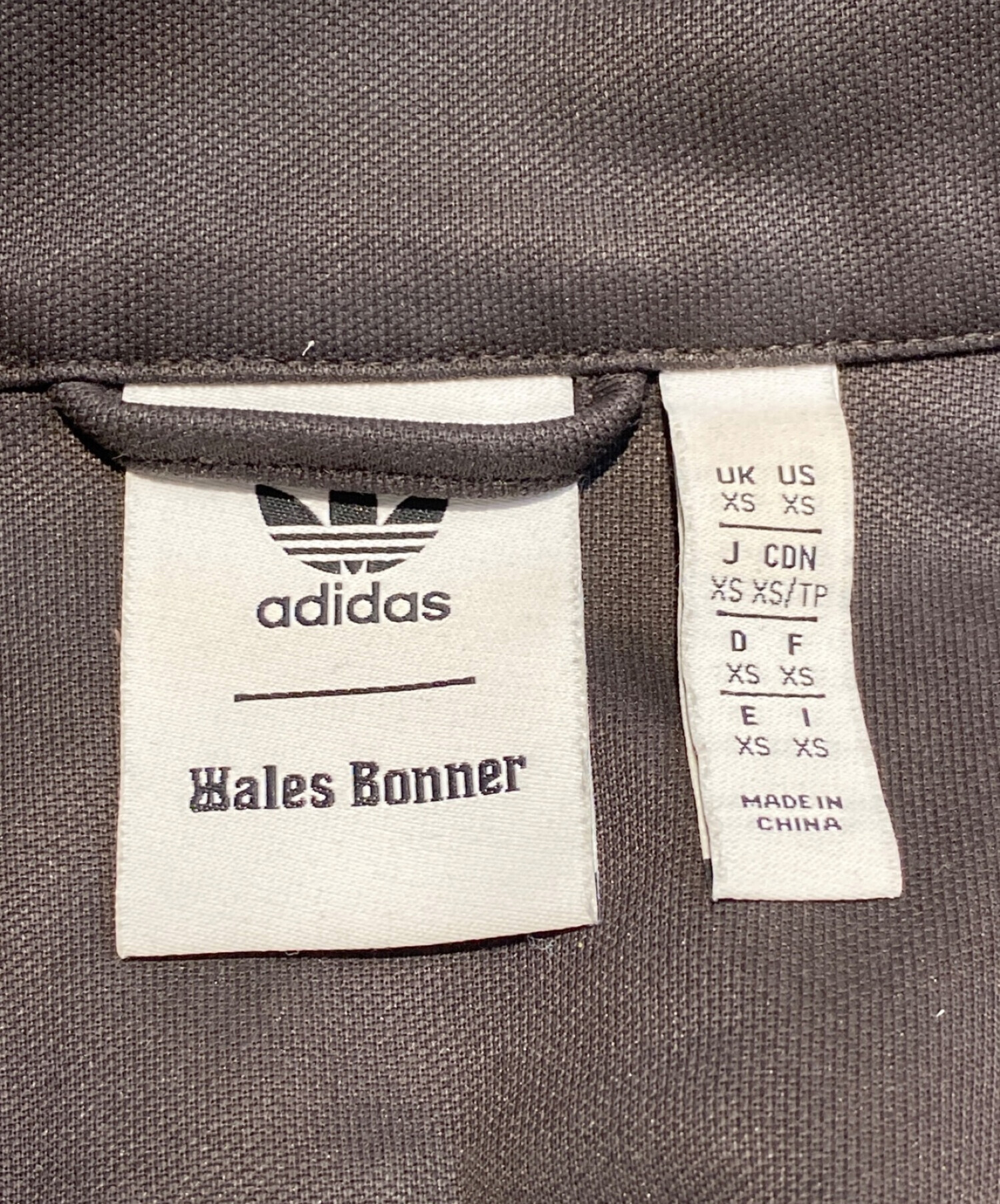 adidas (アディダス) WALES BONNER (ウェールズボナー) 23SS ロゴデザインハリントンジャケット ダークブラウン サイズ:XS