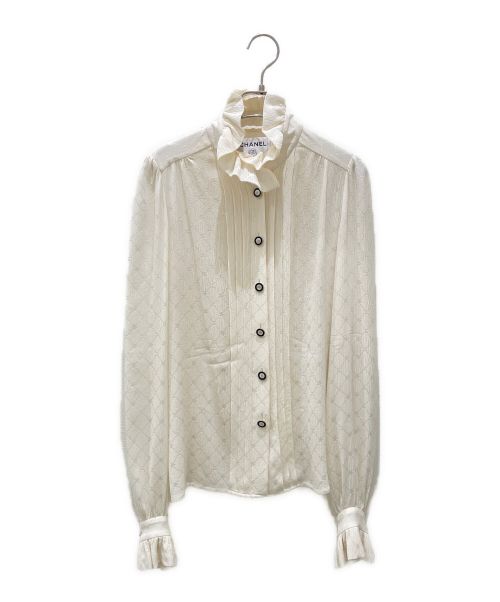 【中古・古着通販】CHANEL (シャネル) Coco Button Silk Blouse ホワイト サイズ:34｜ブランド・古着通販  トレファク公式【TREFAC FASHION】スマホサイト