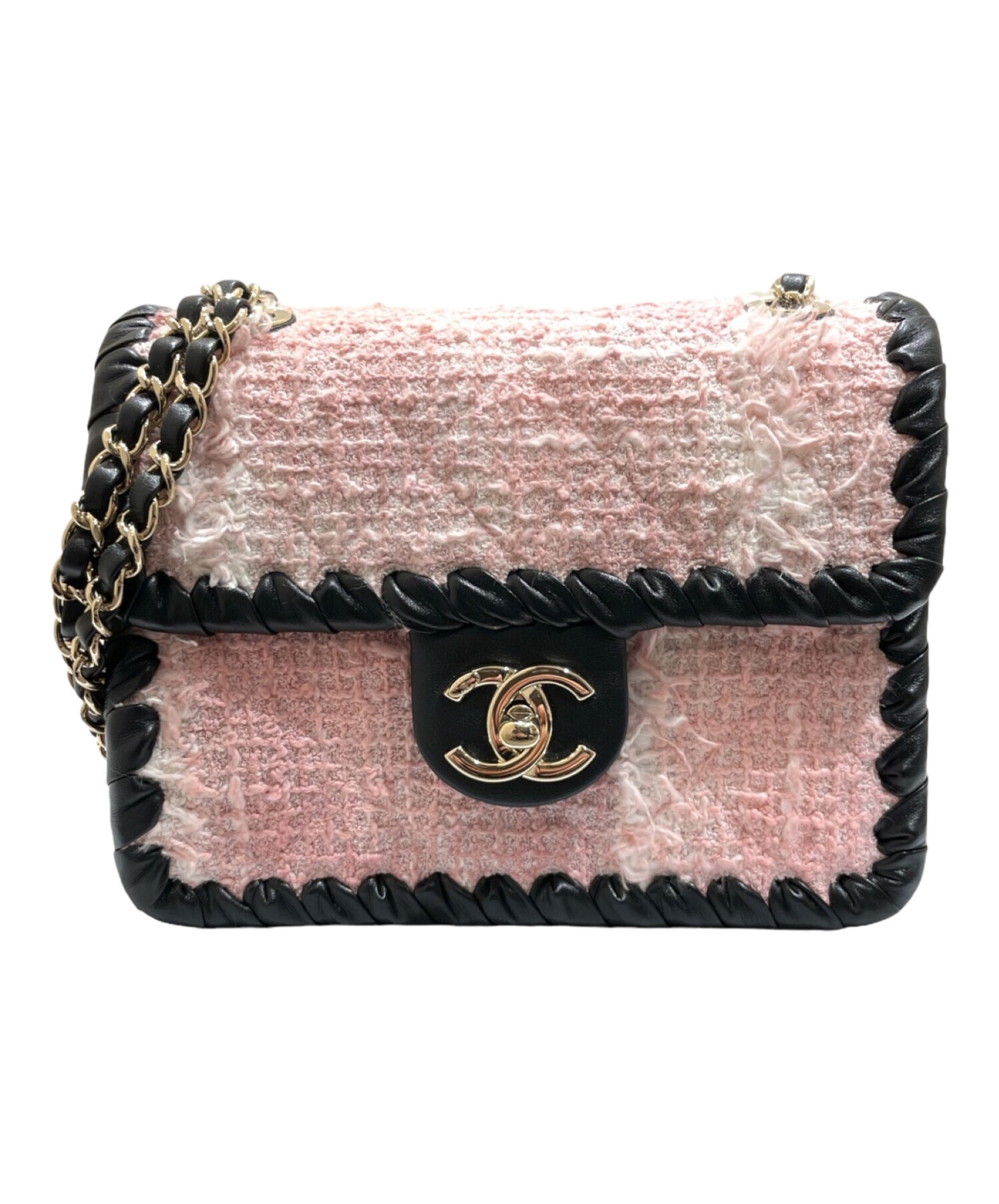 中古・古着通販】CHANEL (シャネル) ミニフラップチェーンショルダーバッグ ピンク×ブラック｜ブランド・古着通販 トレファク公式【TREFAC  FASHION】スマホサイト