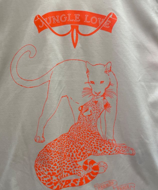 中古・古着通販】HERMES (エルメス) JUNGLE LOVE Tシャツ ホワイト 