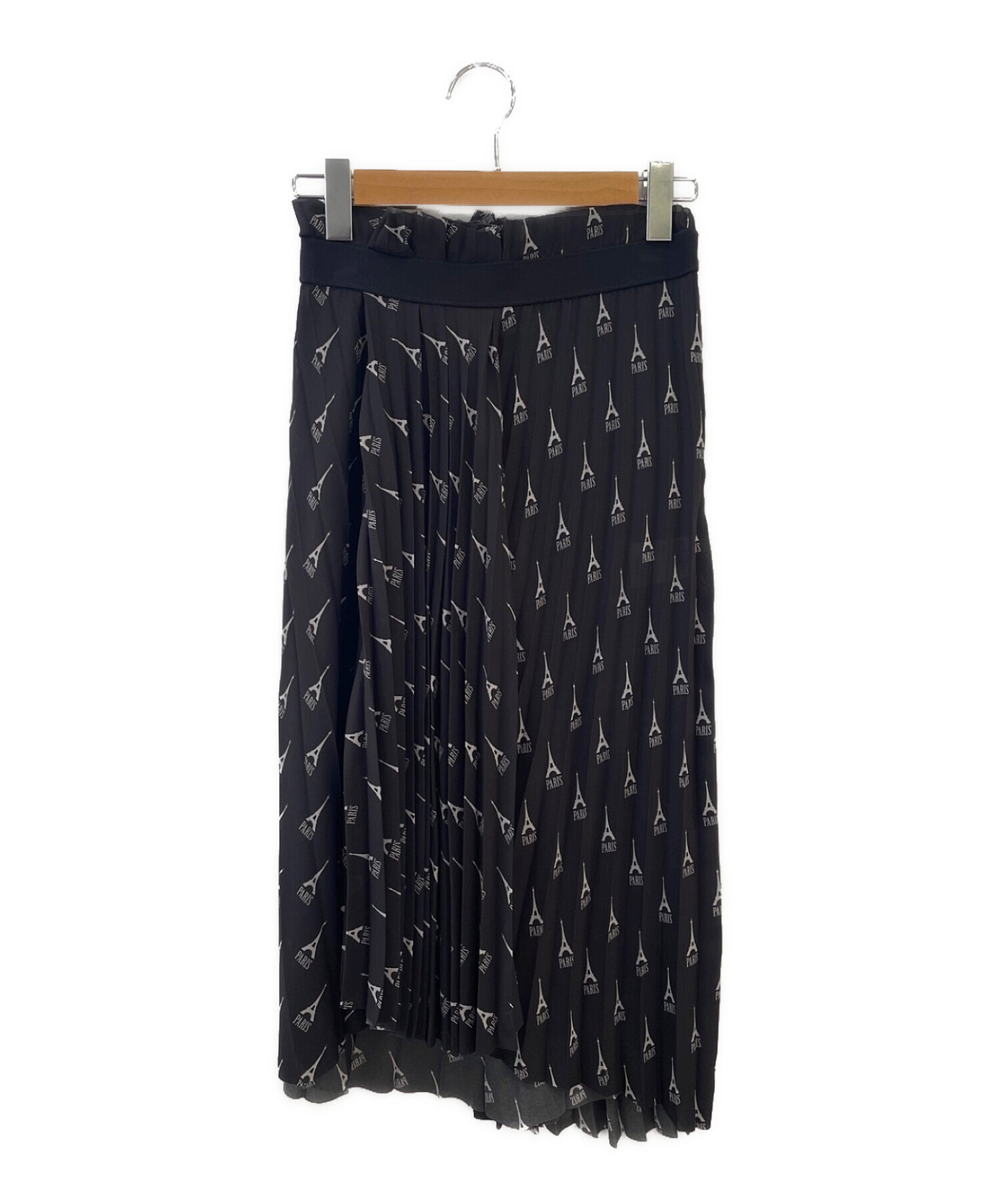 BALENCIAGA (バレンシアガ) プリーツスカート／ロングスカート ブラック サイズ:34