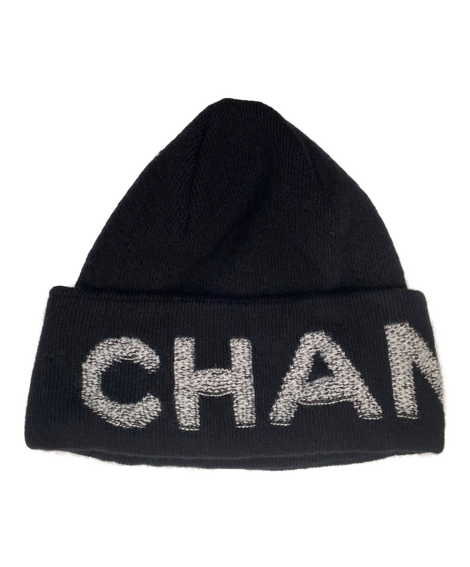 中古・古着通販】CHANEL (シャネル) ロゴニット帽 ブラック サイズ:‐ 未使用品｜ブランド・古着通販 トレファク公式【TREFAC  FASHION】スマホサイト