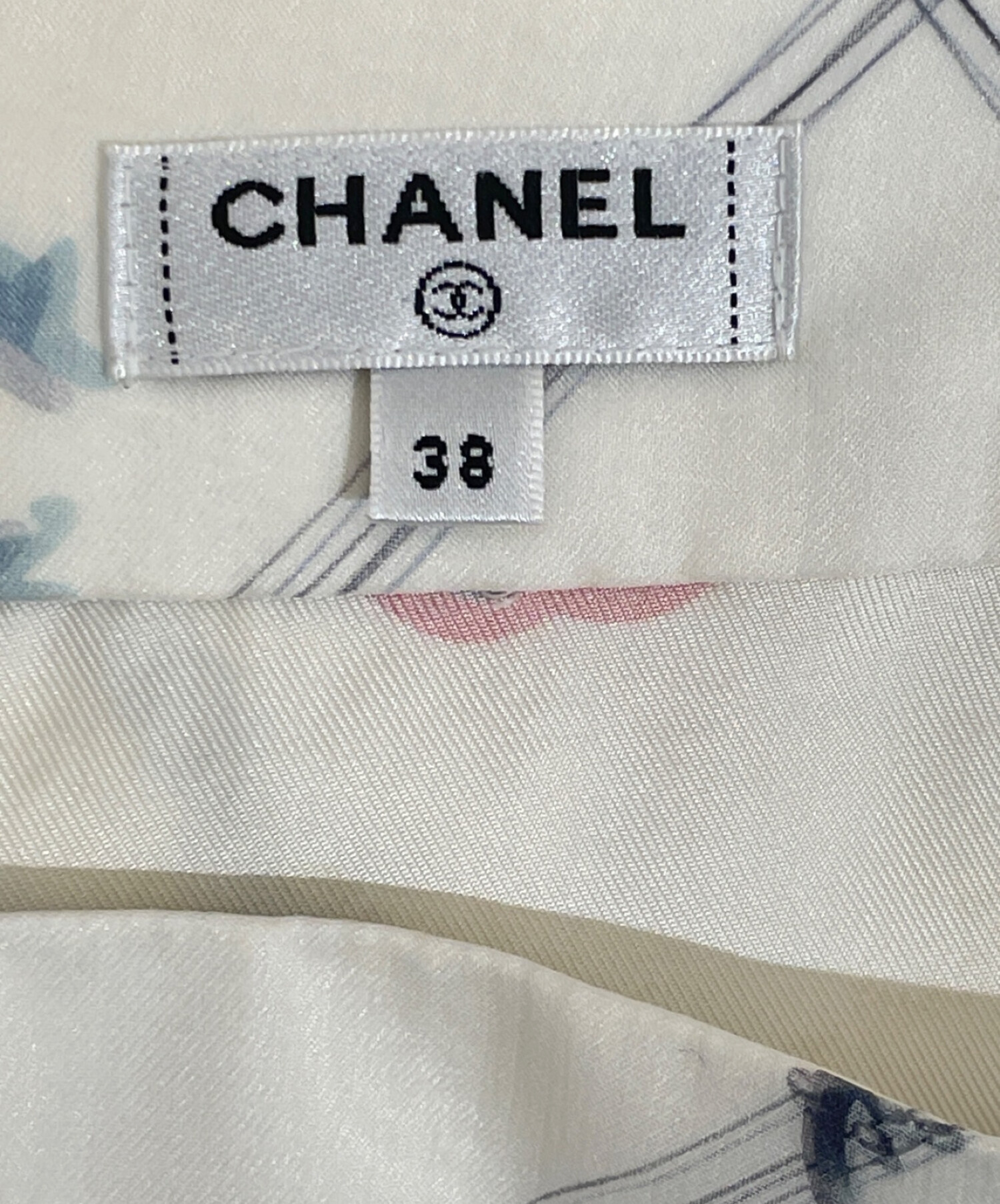 CHANEL (シャネル) ロングスカート ホワイト サイズ:38