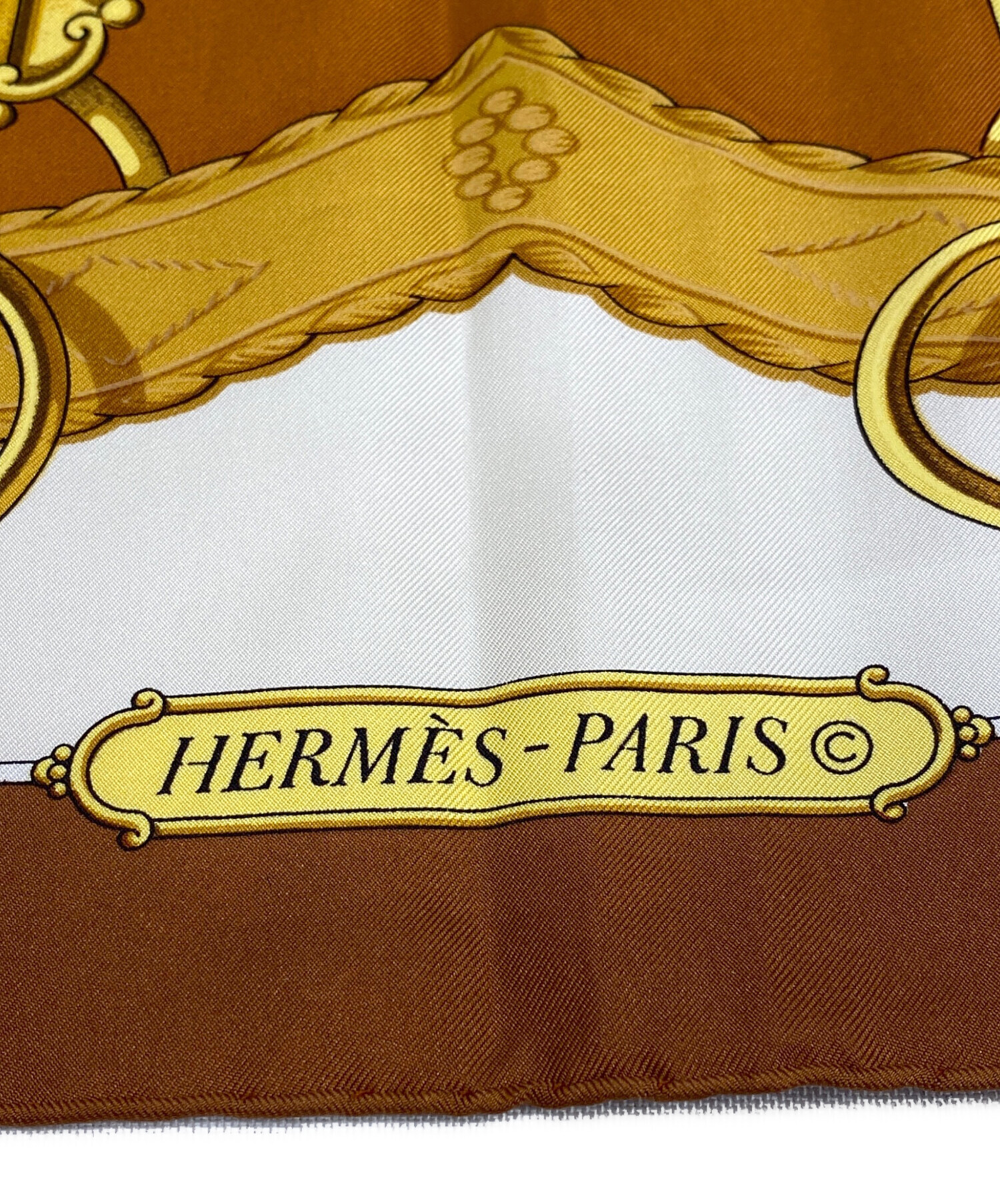 HERMES (エルメス) カレ90 ブラウン サイズ:90