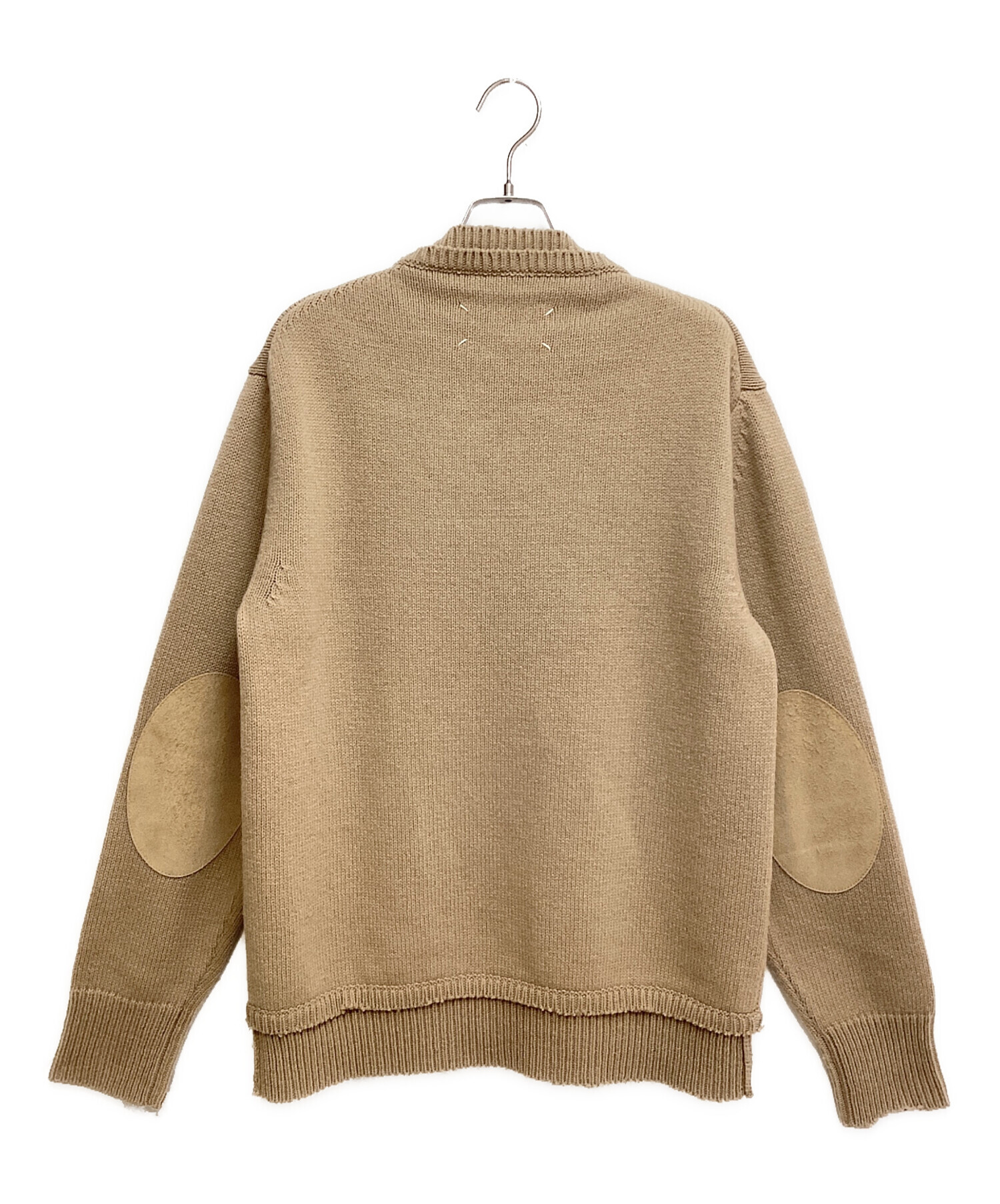 Maison Margiela (メゾンマルジェラ) elbow patch knit（エルボーパッチニット） ベージュ サイズ:S